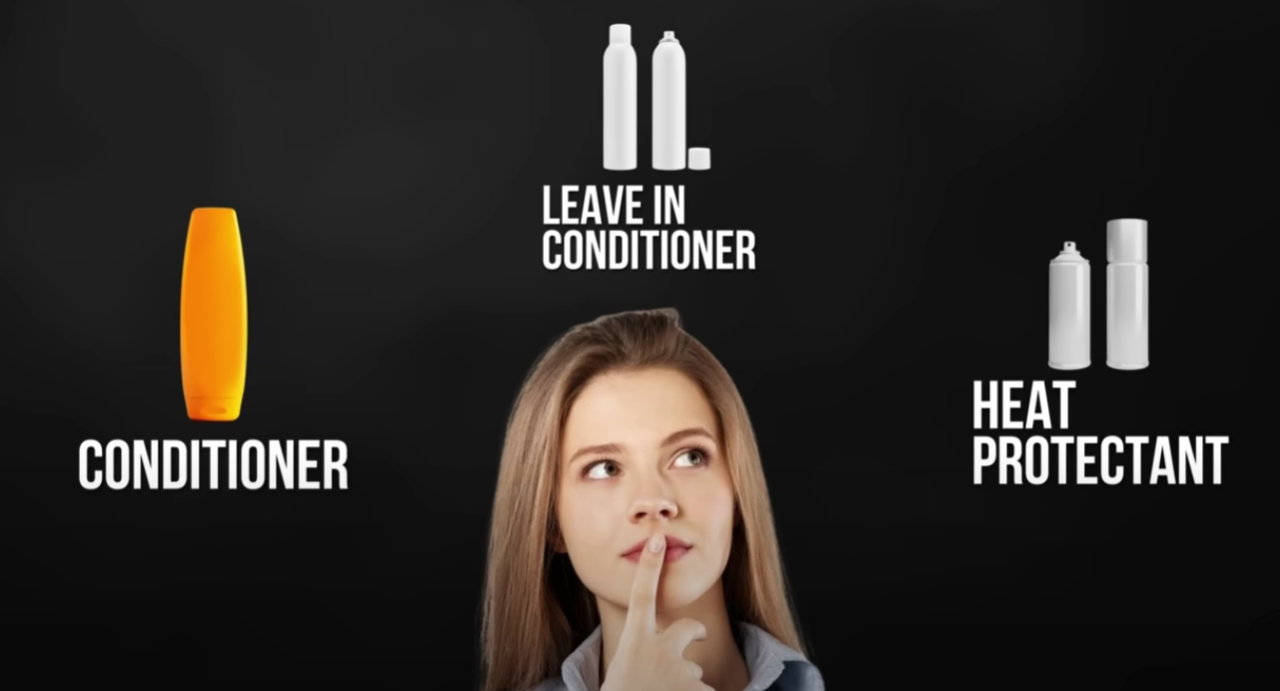Woman thinking about hair care products