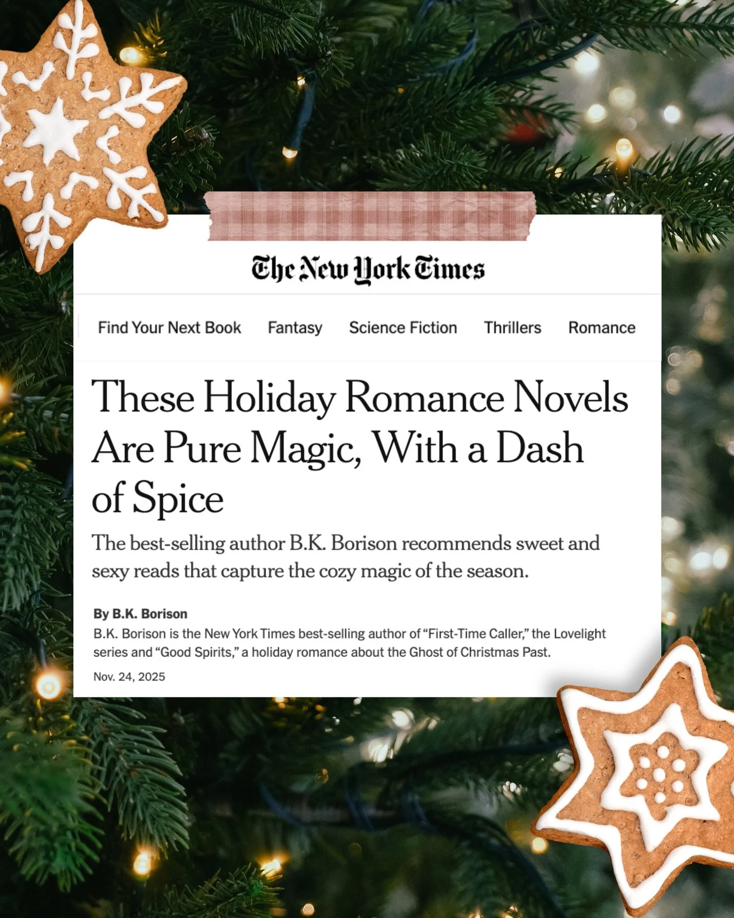 Thank you, @authorbkborison for sharing your love of Merry Inkmas with the world, it&rsquo;s truly an honour. 😭🎄&hearts;️