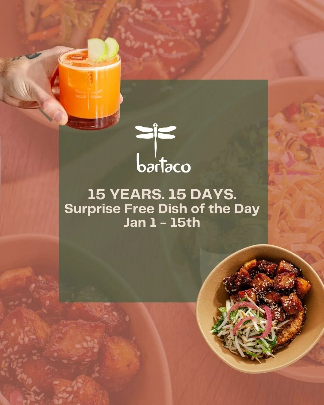bartaco 15 days. 15 years.