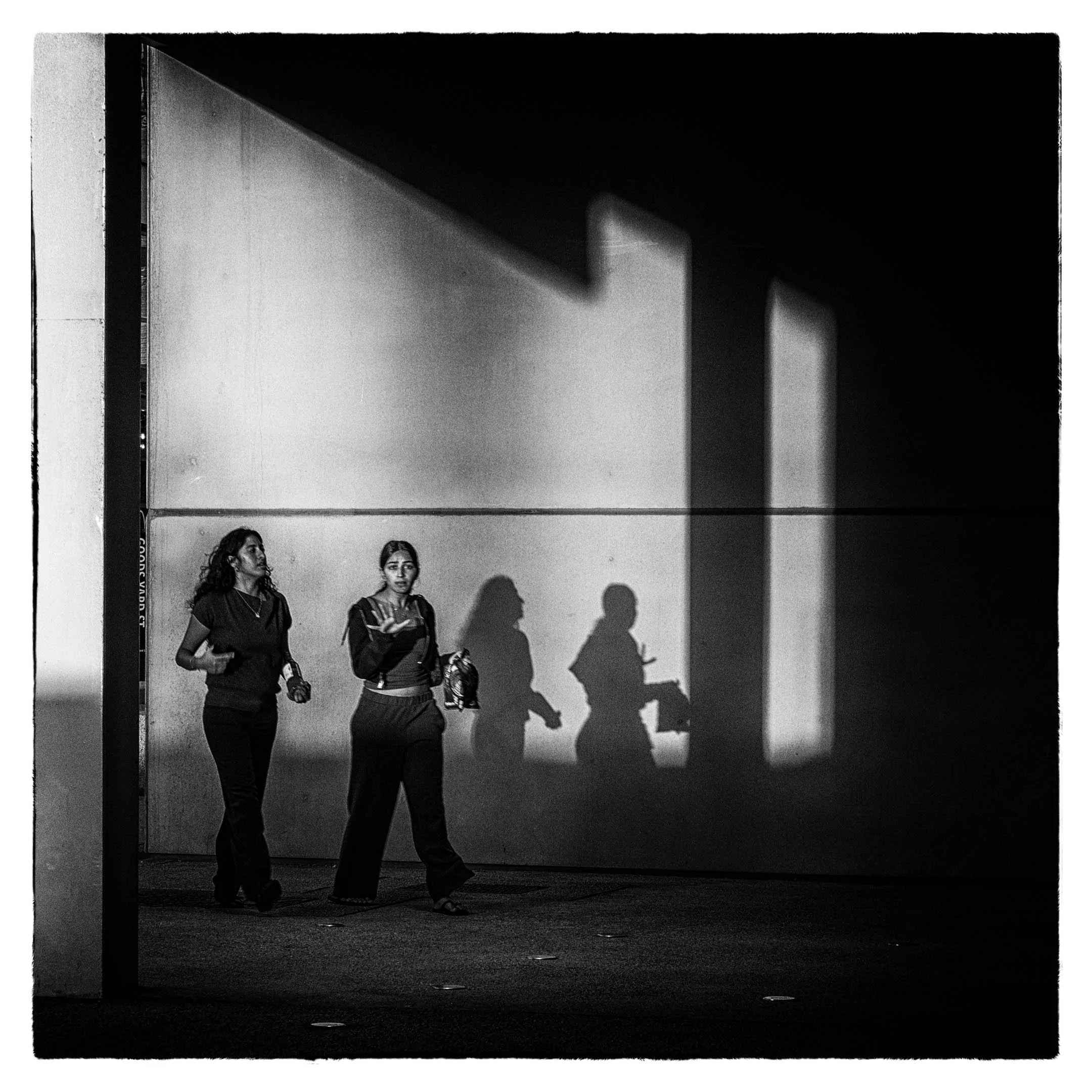 In the shadows