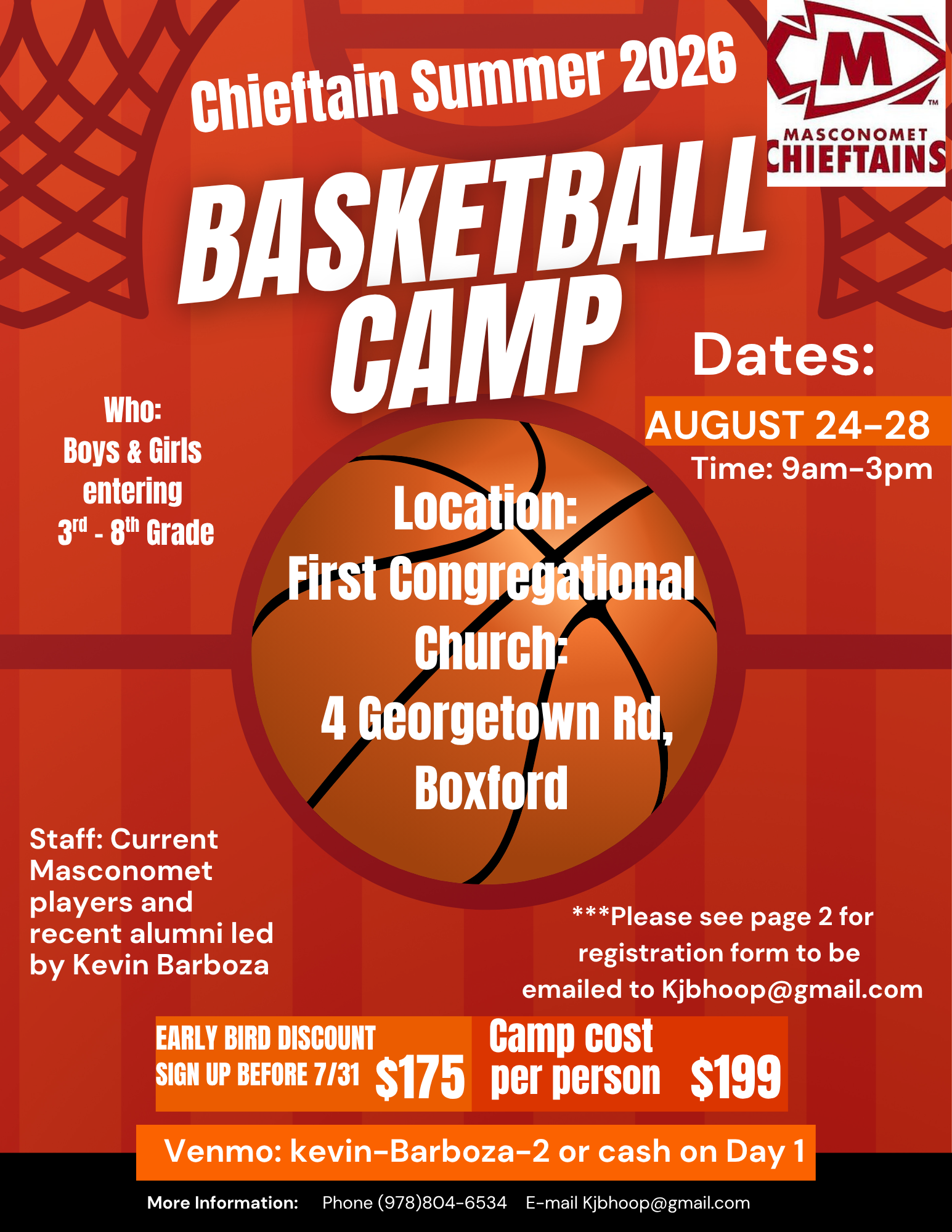 Chieftain Summer 2026 Basketball Camp