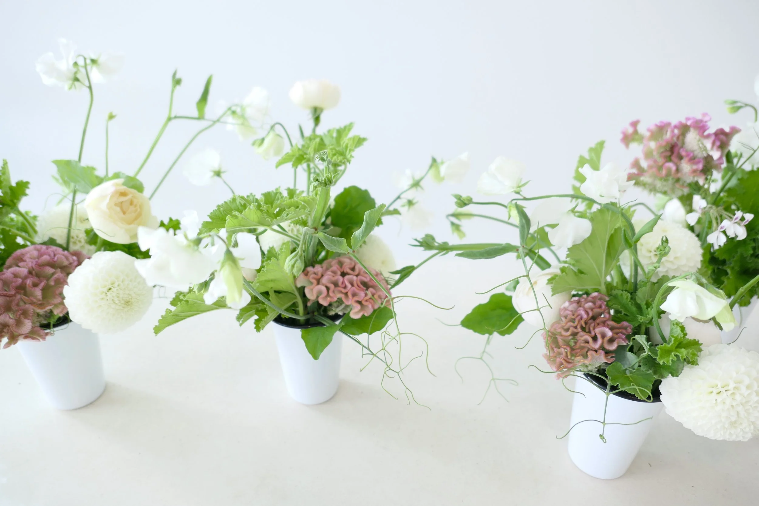 Shriners Children‘s flower sale fundraiser by Polly Flowers featuring rose scented geranium, coxcomb and dahlias