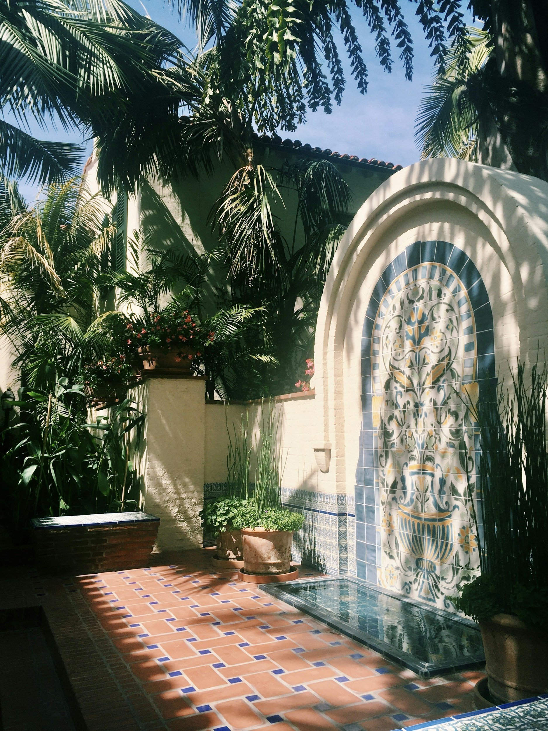 Spanish revival garden