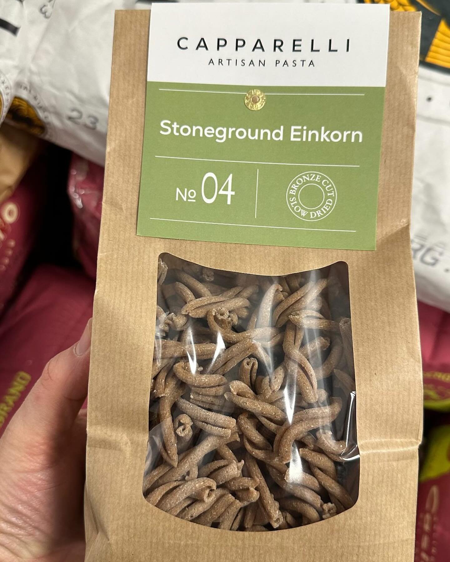 New packaging!!! #organic #stoneground #einkorn #artisanpasta