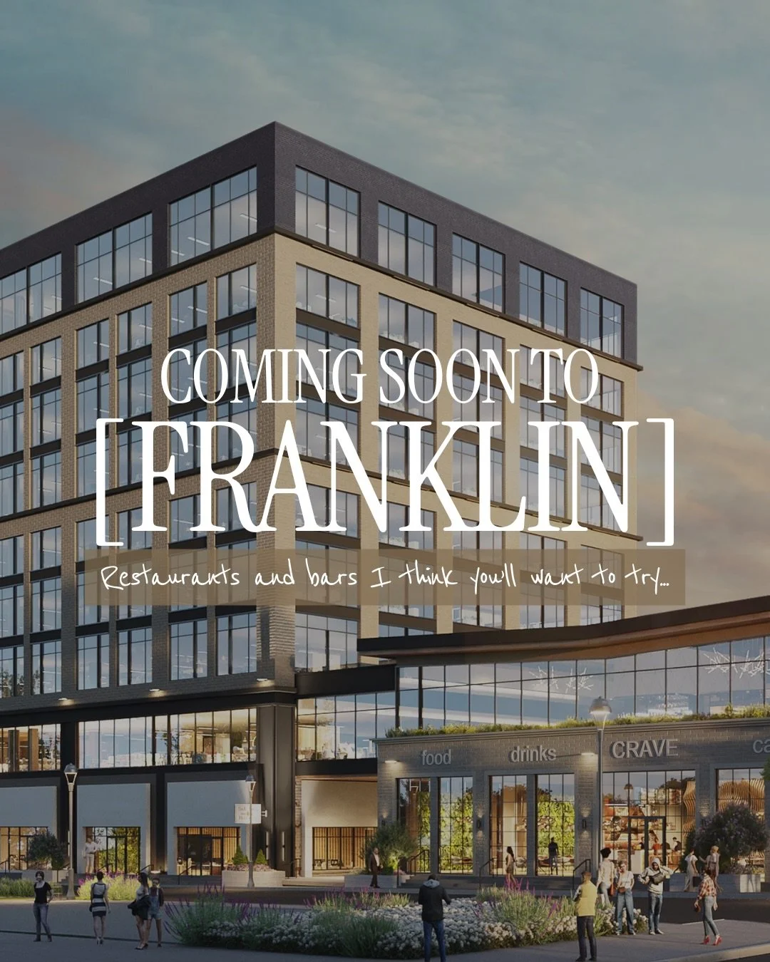 Here&rsquo;s what&rsquo;s [COMING SOON//2026] to 📍Franklin, TN:

🍻 Dog Haus BierGarten
🍱 Hawkers
🍔 In-N-Out
🥗 Truce
🍝 Pelato
🥖 Paris Baguette
🥩 Char

If you&rsquo;re anything like me, you love development and the opportunity to try new restau