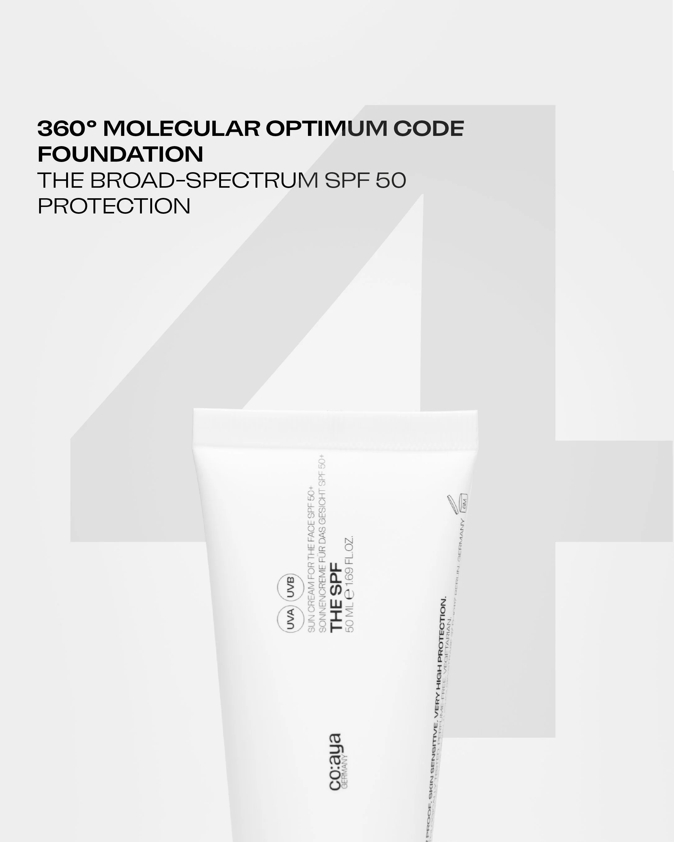 (4) THE SPF / The broad-spectrum SPF 50 protection