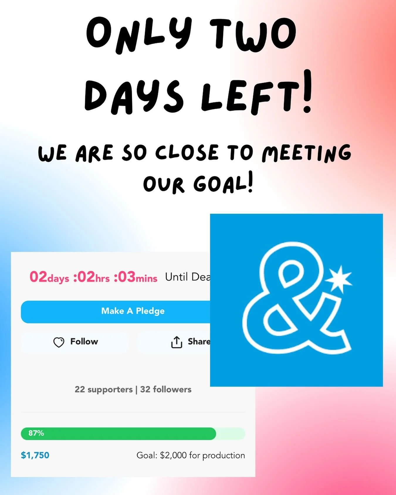 Thank so much to everyone who has been following along with our fundraiser! We are almost at the end, but we hope you&rsquo;ll stick around for more updates and content to come!