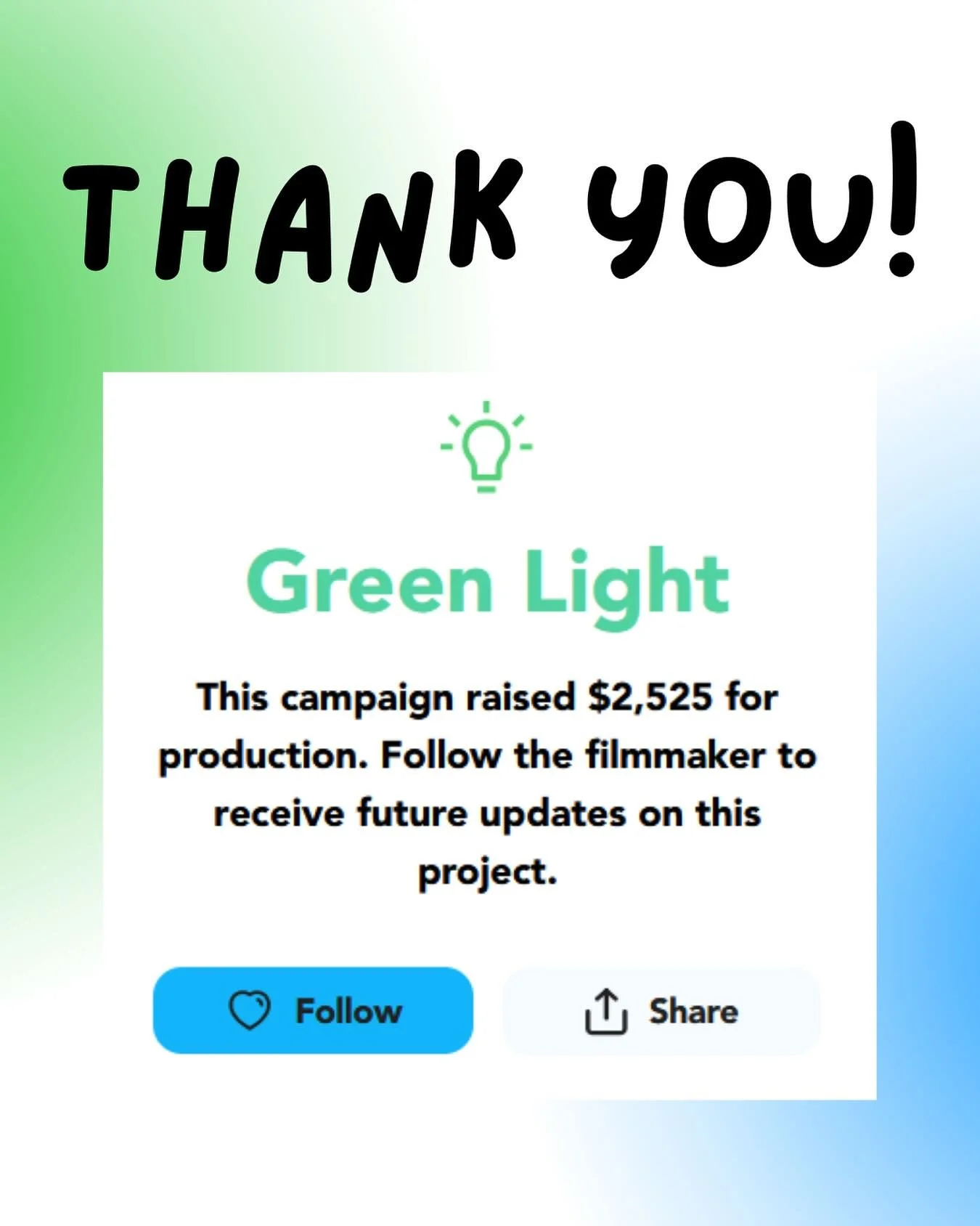 THANK YOU! 
Our campaign wrapped up yesterday successfully raising over our goal amount! We appreciate every single one of you!