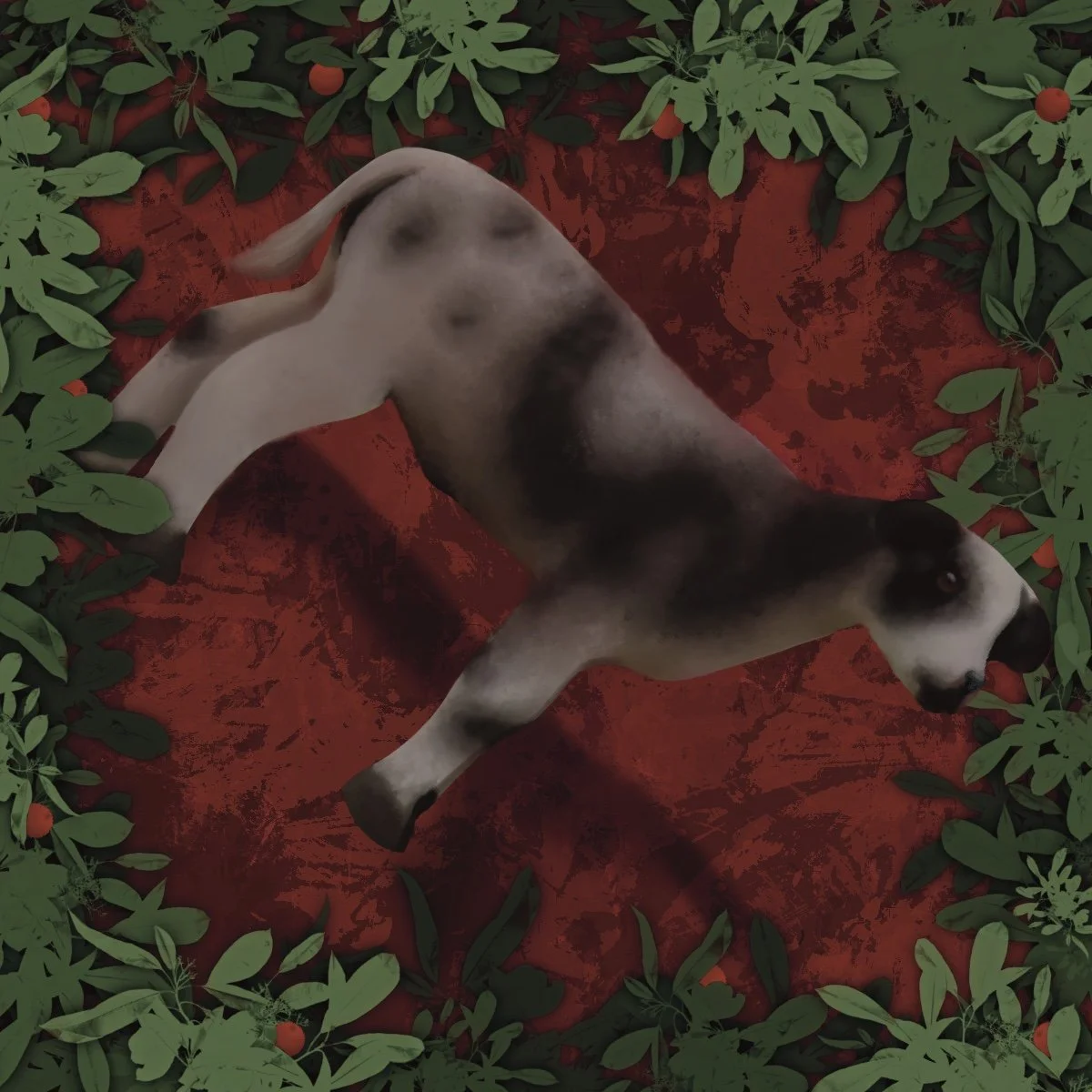 "Death of Baldur", Digital Illustration, 34"x34", 2023