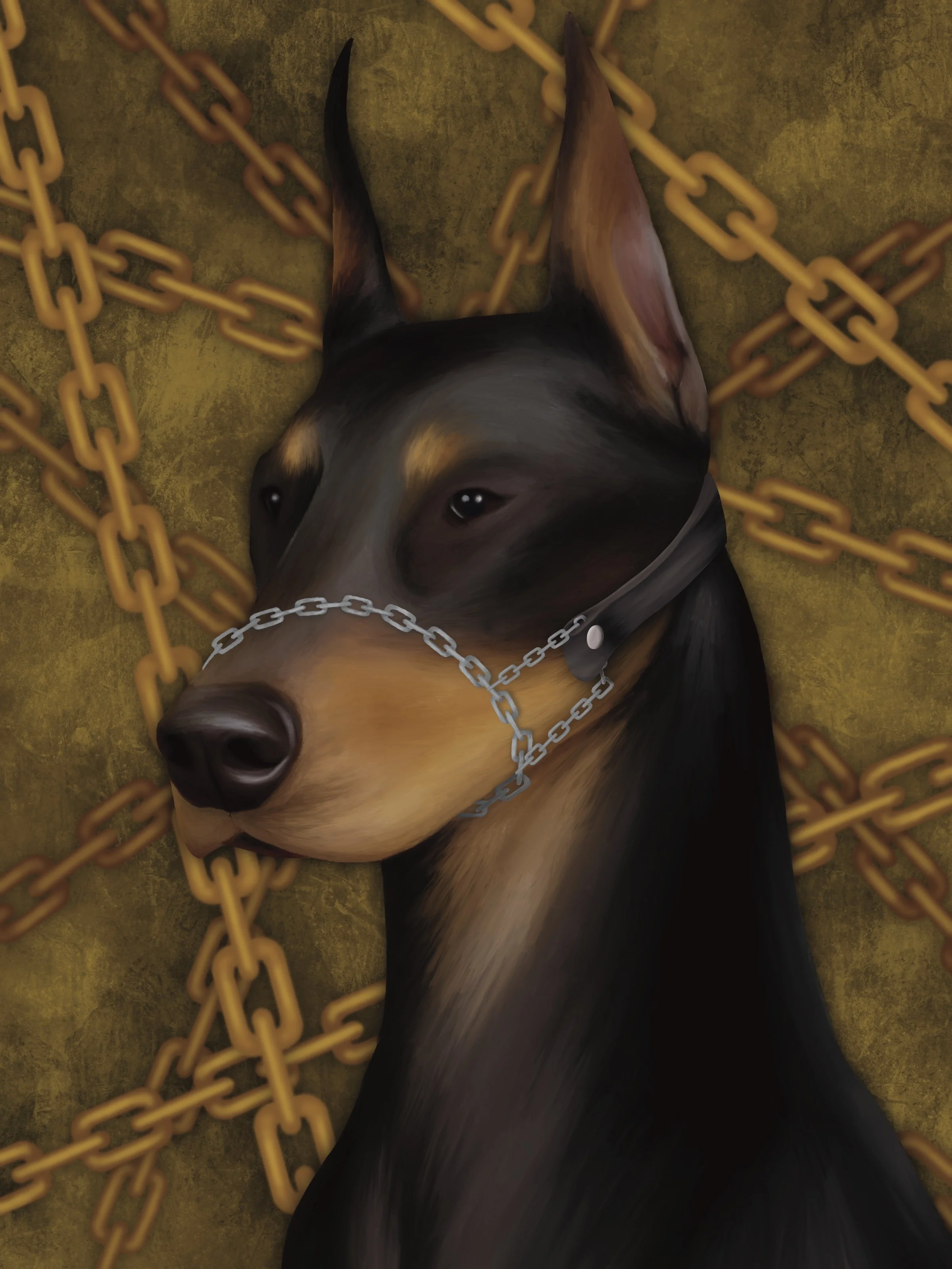 "Fenrir", Digital Illustration, 32"x24", 2024