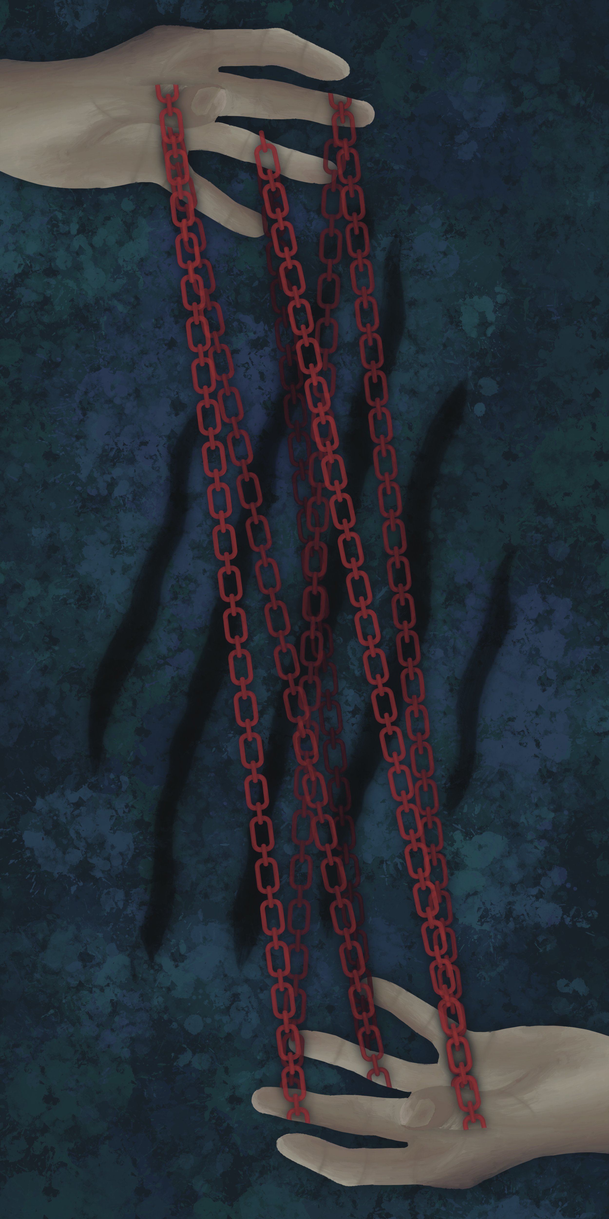 "The Labyrinth", Digital Illustration, 48"x24", 2023