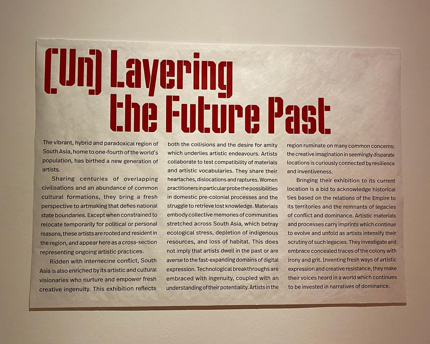 I was so happy to just make it to the final day of (Un)Layering the Future Past of South Asia: Young Artists&rsquo; Voices, yesterday with @monikadrabot The exhibition at SOAS Gallery, showcased works by 26 young artists from India, Pakistan, Banglad