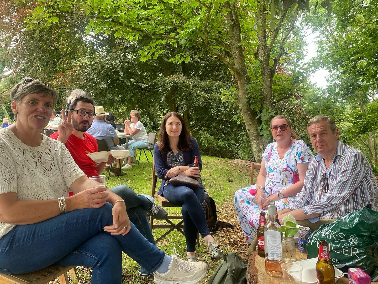 A lovely Sunday outdoor lunch at St Pierre du Bois rectory with the Exile and Return artists. Huge thanks to Adrian and Myfanwy for inviting us to their parish summer barbecue and all of their brilliant hospitality and kindness during the show.