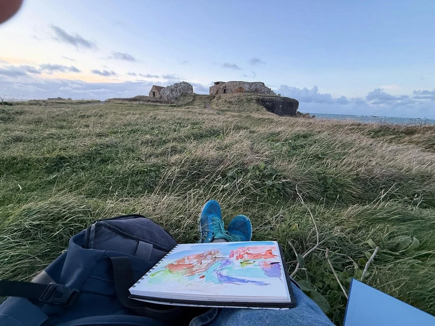 Very blustery on west coast this evening. Hands solid blocks of ice so hoping @rosanne_guille_art is at home so I can defrost them on a hot cup of tea!