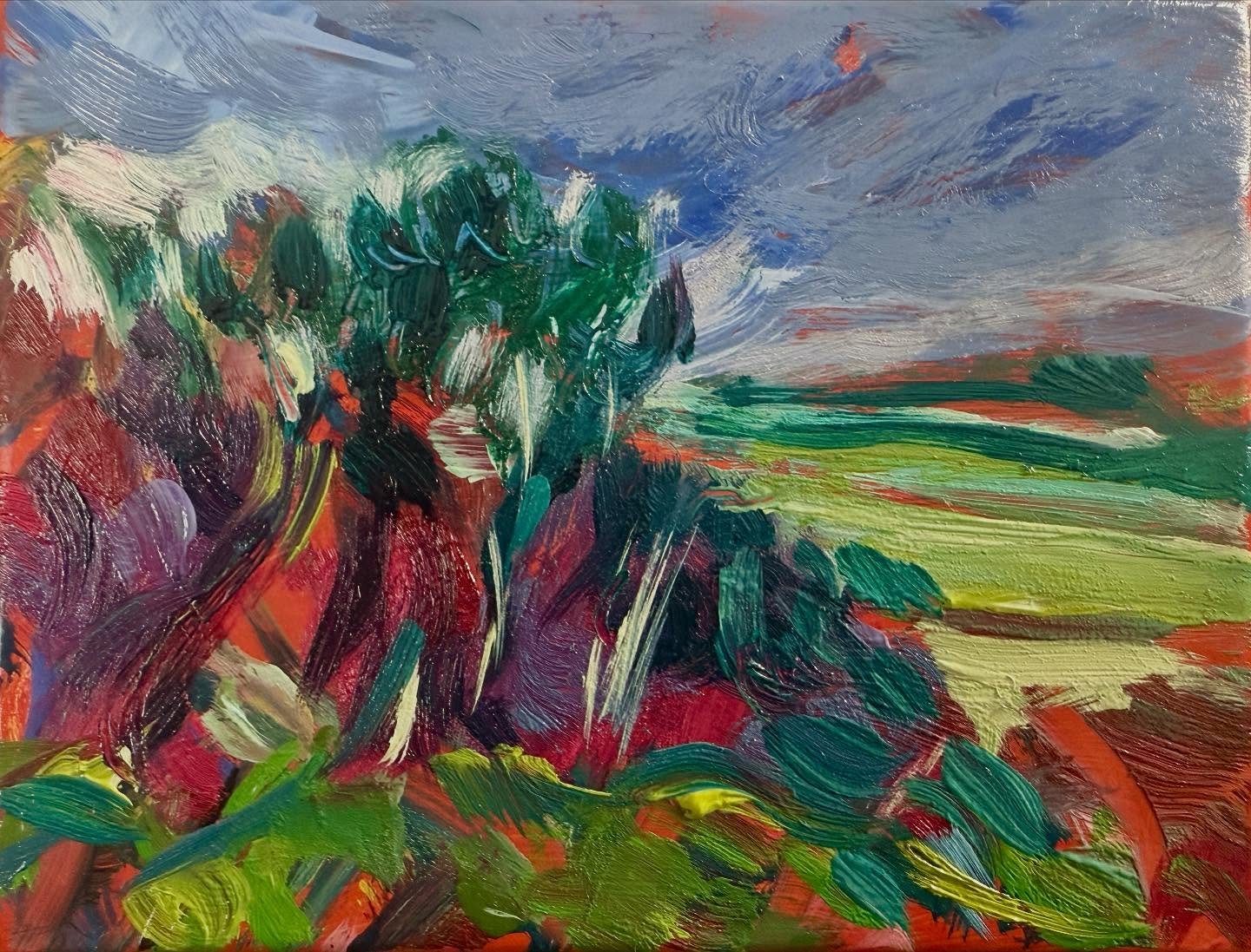 Gorse hedgerow on headland. Small WIP