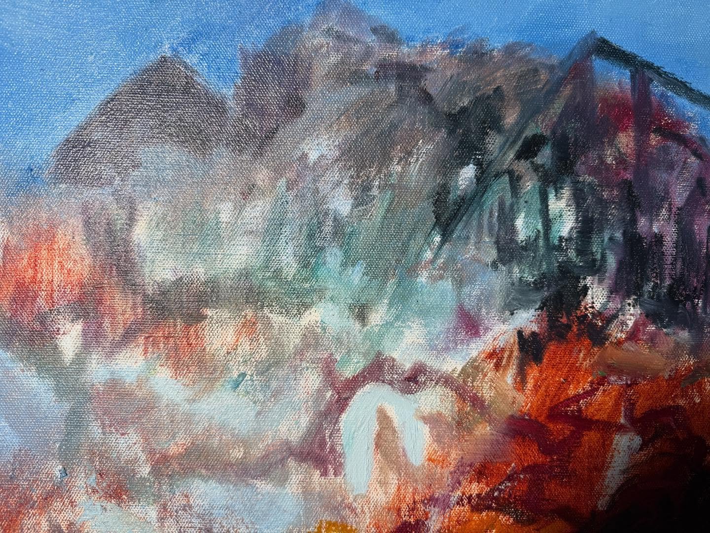 Some detail of slumped greenhouses.