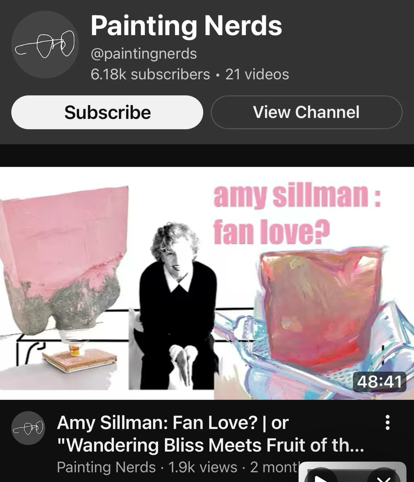 This series of art videos is great. I only came across Amy Sillman two or three years ago after reading Faux Pas. Her writing is so expansive and generous, fervent in her love of painting&rsquo;s materiality and history. Without the writing to inform