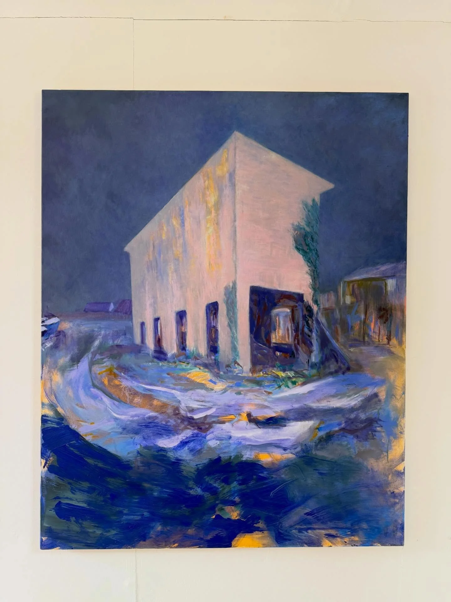 My painting and Aaron&rsquo;s photograph of the enormous stone crusher at Les Vardes. This strange eerie building has a dark history.  During the WWII German occupation of the Channel Islands from 1940-45, the islands&rsquo; quarries were used to pro