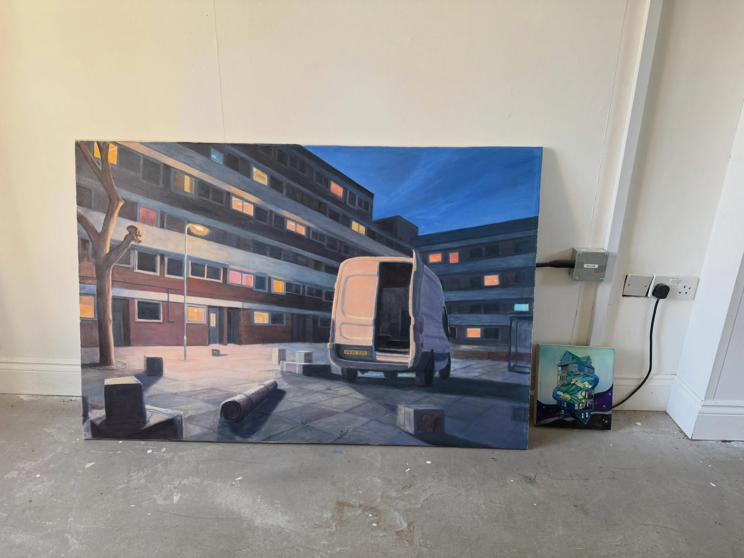 It&rsquo;s been great having the input of @alexandrahelm_art today down at the @gatehousegalleryec seeing the work of @collective.split in different settings and groupings. It&rsquo;s always surprising what works together and what fights. We are gett