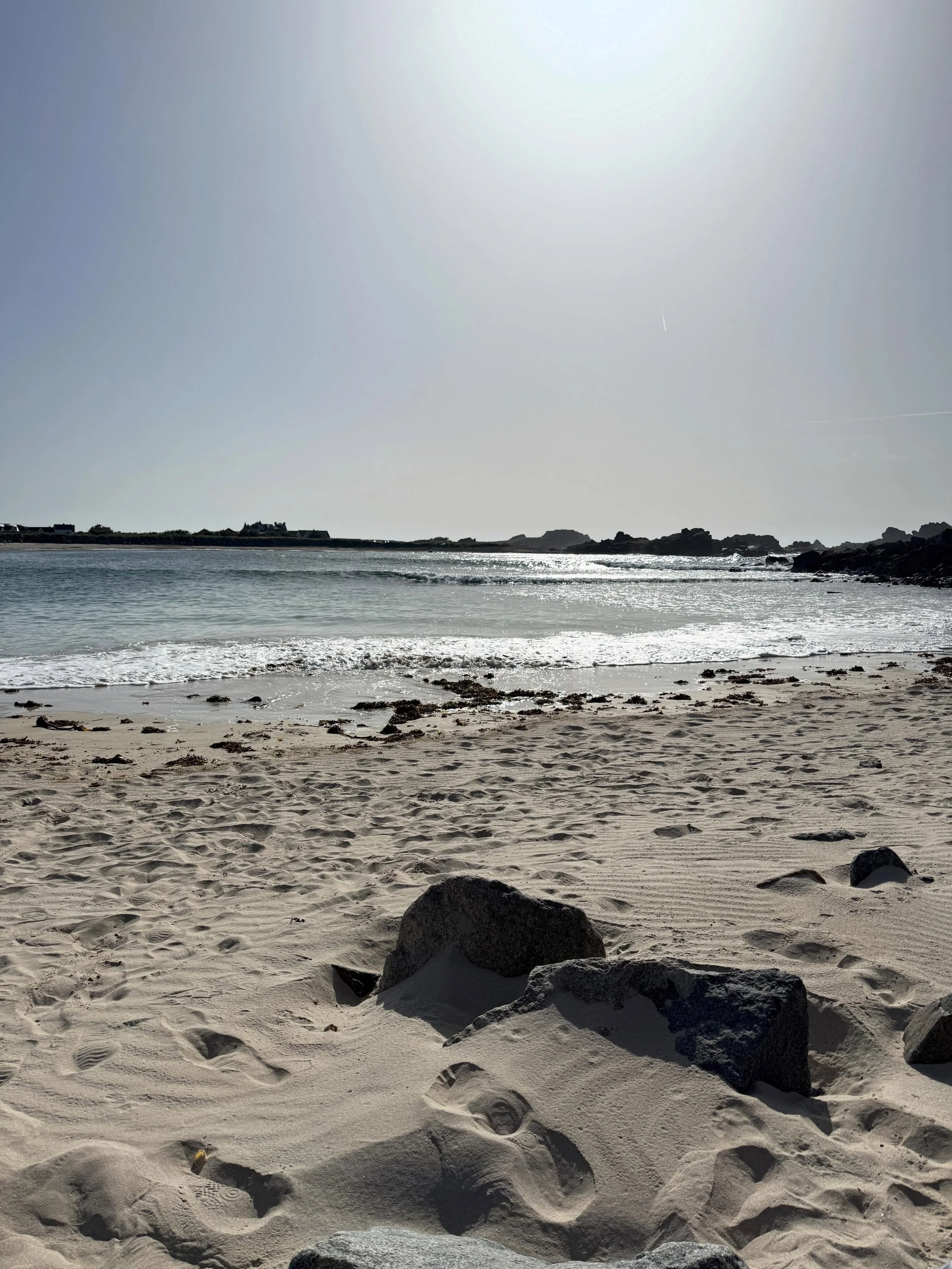 Lovely swim on the high tide with @rosanne_guille_art who I dragged out of her studio for a bit of pre-exhibition respite. The water still feels chilly, but lots of people out for the evening with their picnics and barbecues.