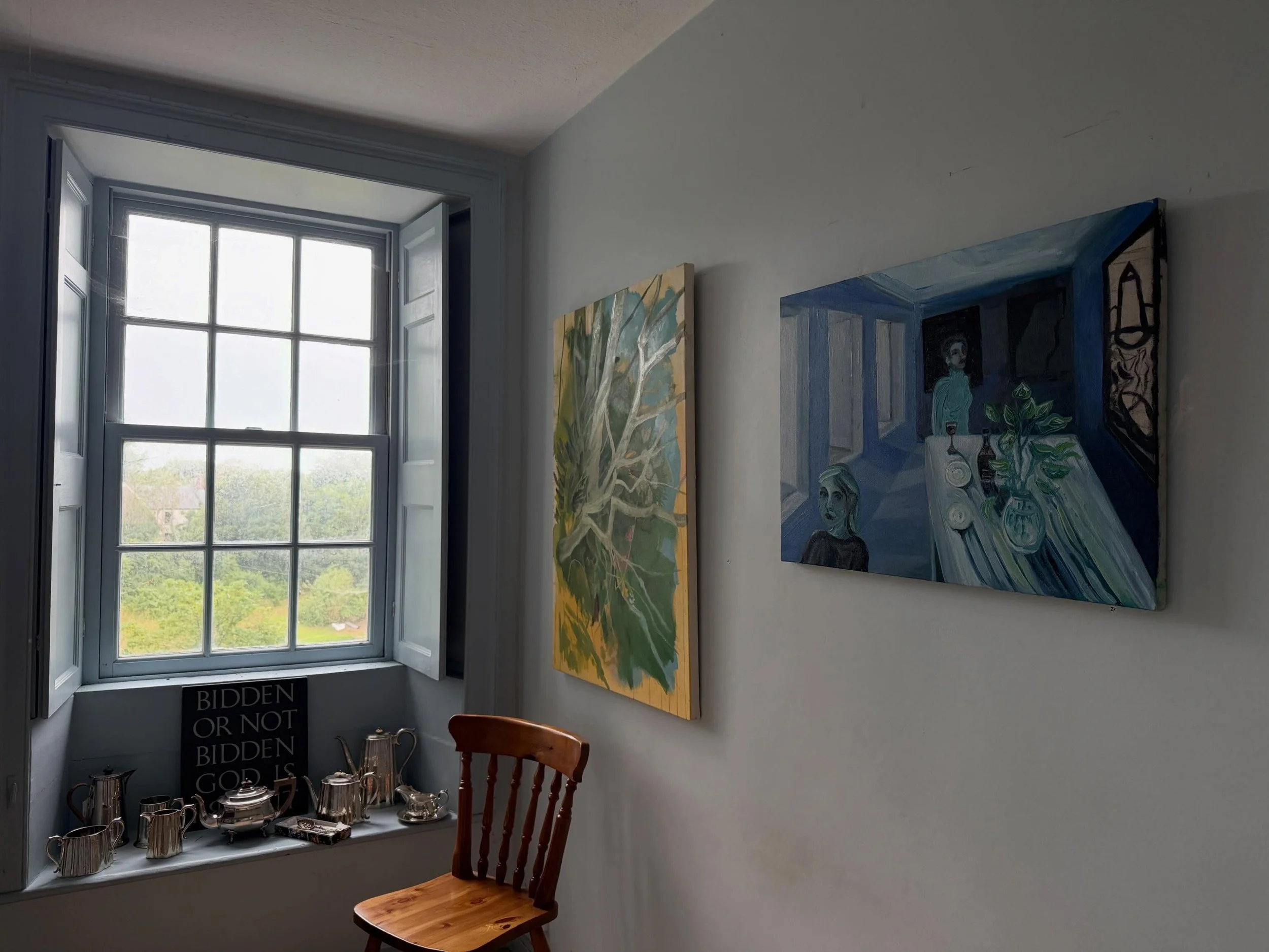 It was a real pleasure to show lots of people round @collective.split &lsquo;s Response exhibition this afternoon and talk a bit about the work. This followed the annual summer lunch in the grounds of St Peter&rsquo;s Rectory. A lovely day was had by