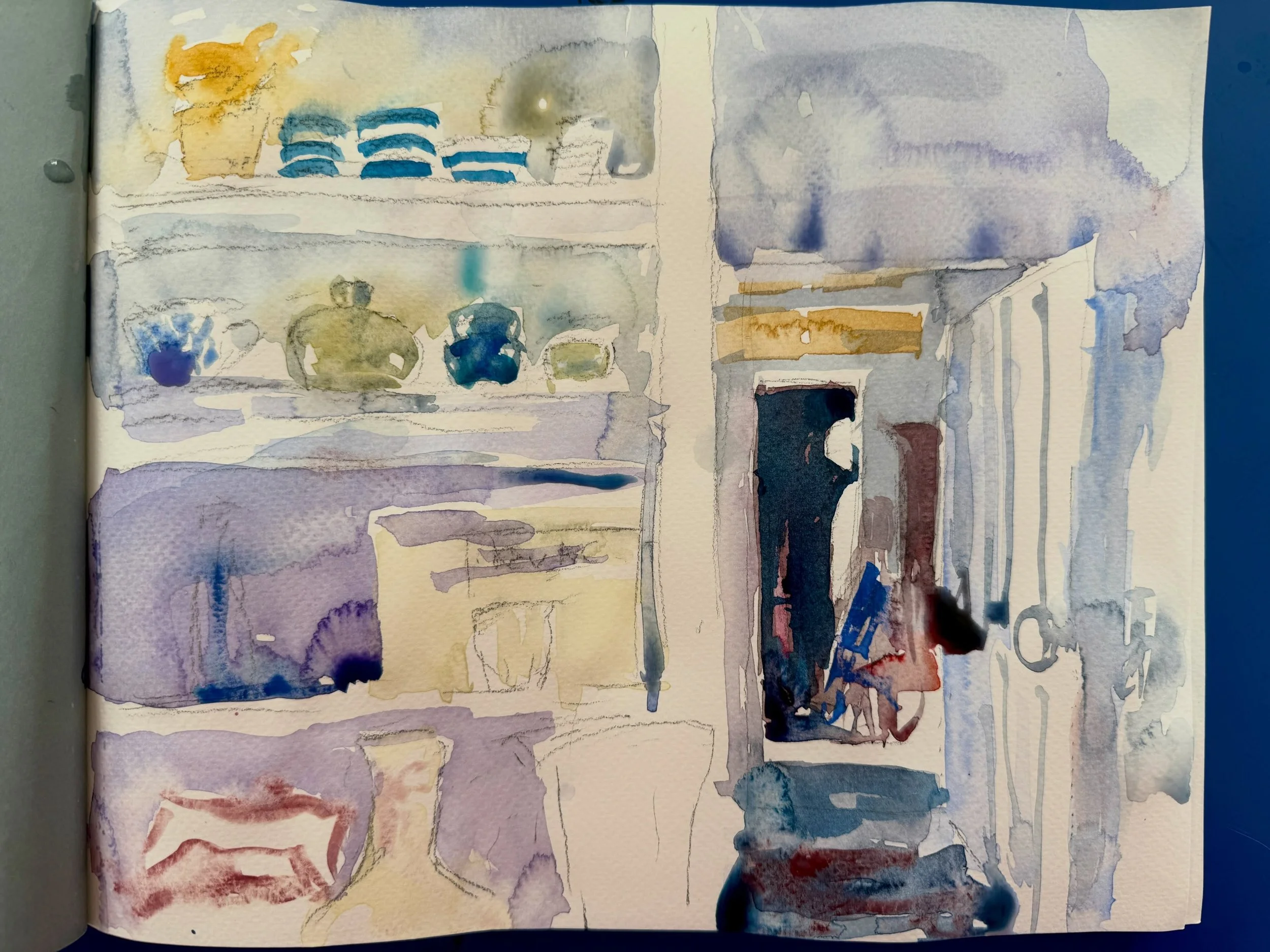 Feeling the need to sit, absorb and distill this weekend. Slow observation in the pottery studio in the basement of St Peter&rsquo;s Rectory: a tranquil space.