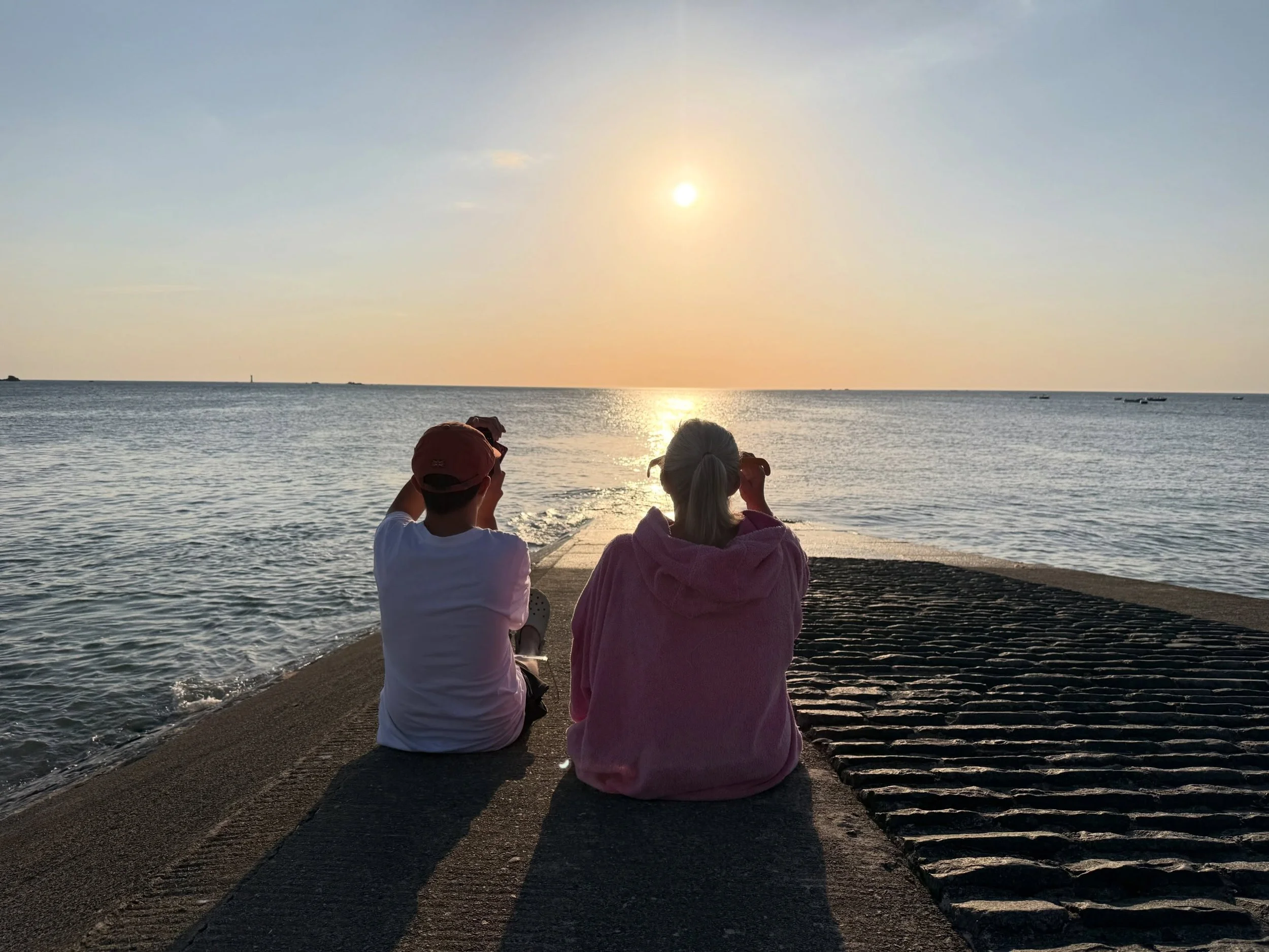 Partial eclipse on the west coast this evening. Half of Guernsey was on the beach tonight! ☀️🌙