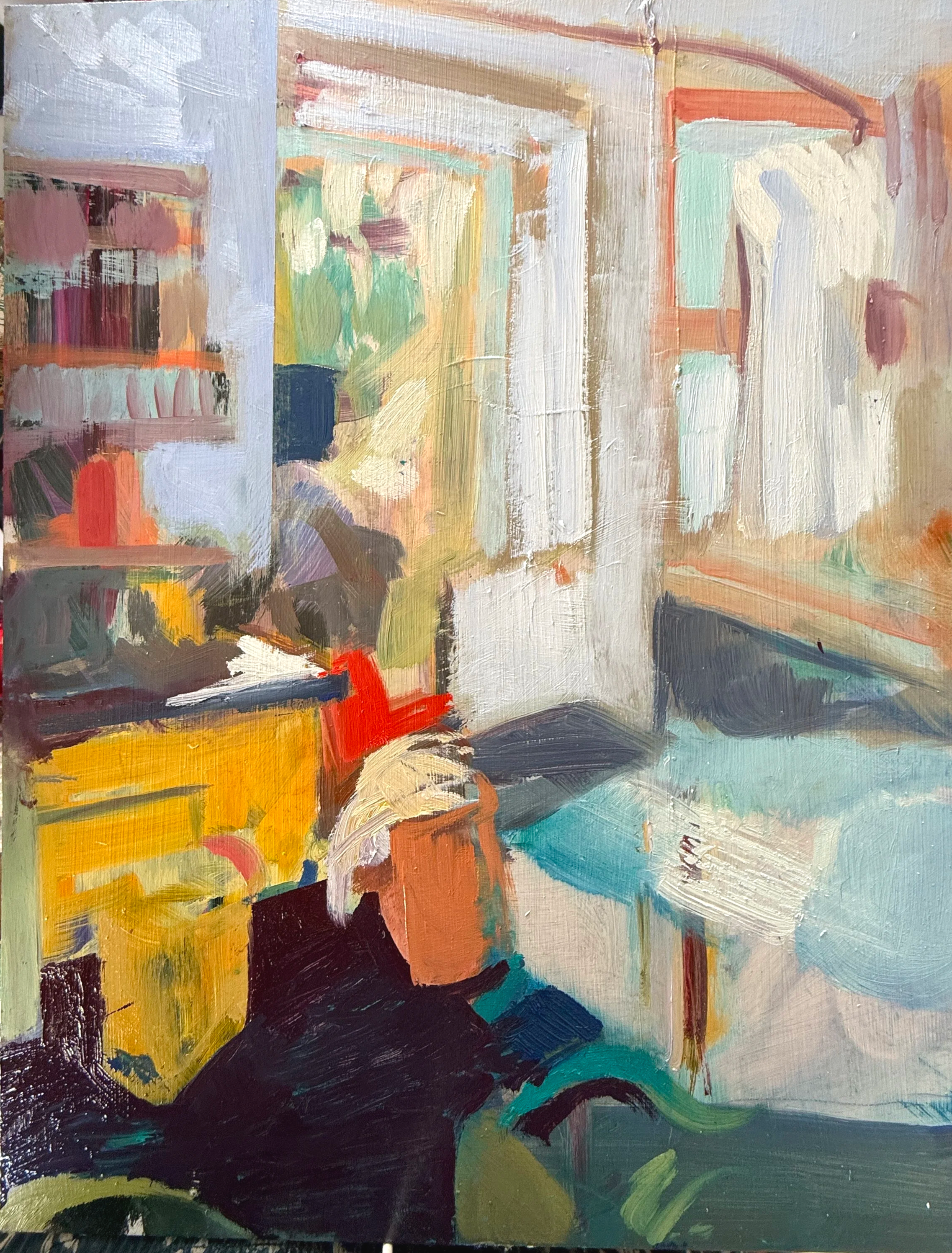 The Laundry Room, oil on aluminium, 2026, 30 x 40cm