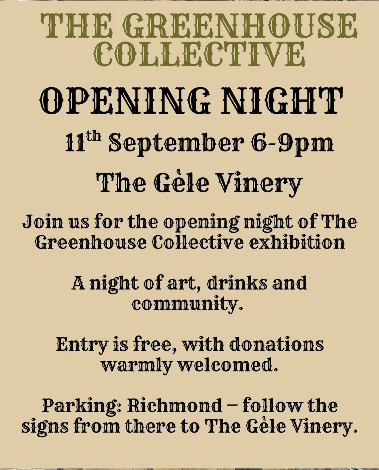 I&rsquo;ve a couple of paintings in the Greenhouse Collective&rsquo;s exhibition which opens at Gele Vinery on 11th September (6-9pm). Do come down and see lots of art in the wonderful setting of @bailiwickblue &lsquo;s indigo farm.