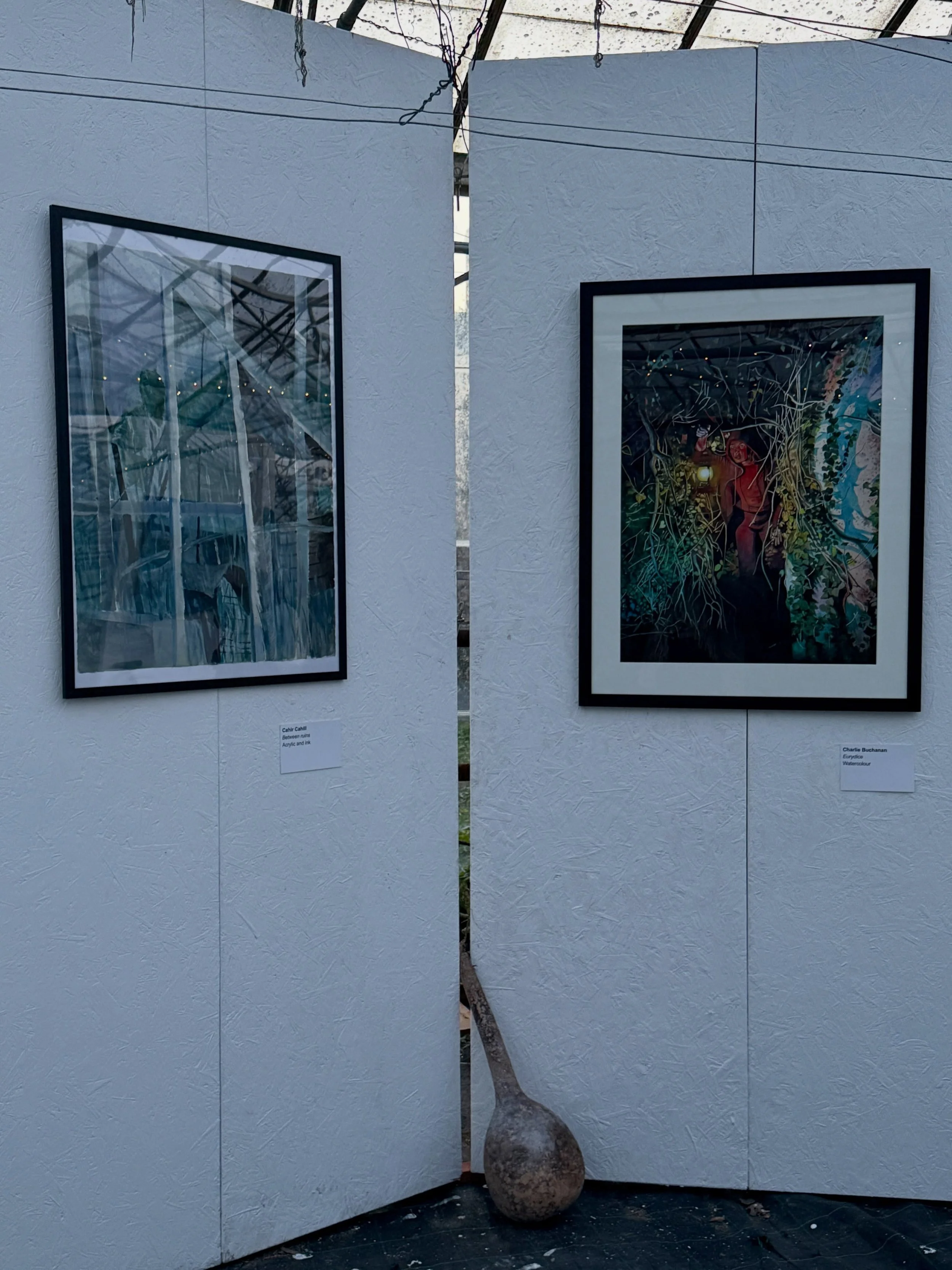 Some better photos from the @greenhouse_art_collective Show at @bailiwickblue Gele Vinery which is open today and Sunday. Do visit if you have a chance to - it&rsquo;s lovely to see work in this beautiful setting.  The exhibition is a reminder of the
