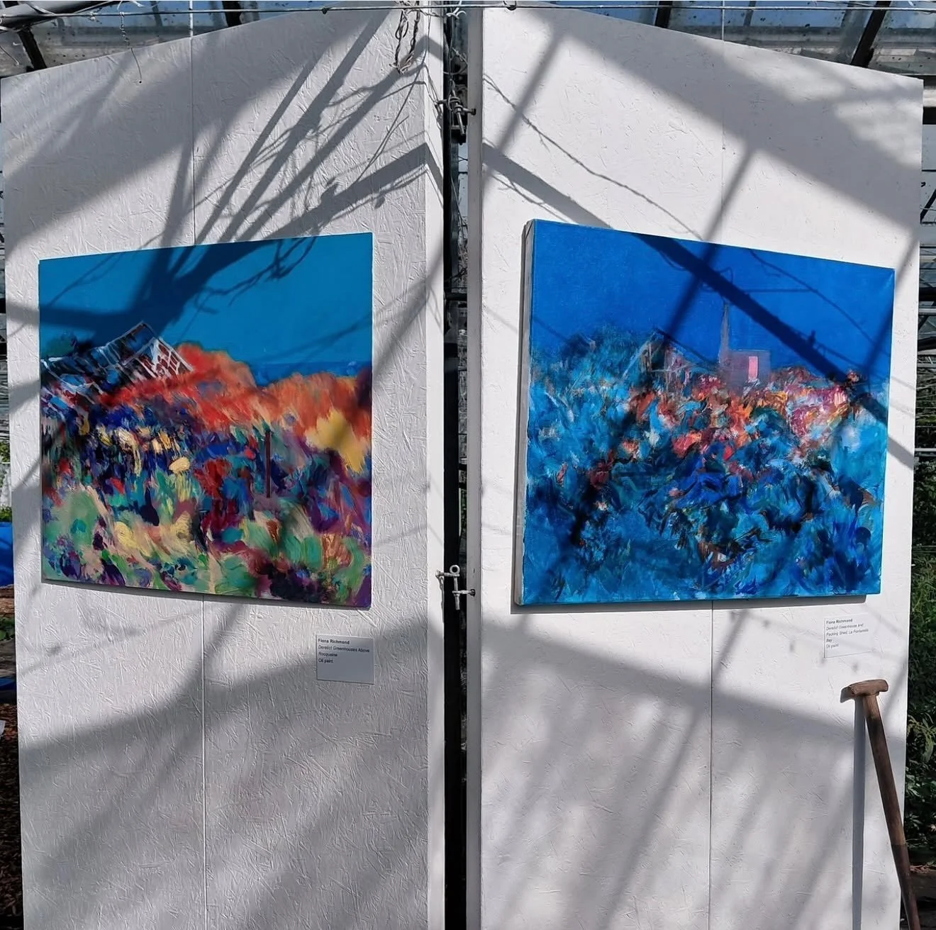 Great to see the work in the @greenhouse_art_collective in different light in the greenhouse. 

Exhibiting work in the show are:
Charlie Buchanan
Cahir Cahill
Adam Cockcroft
Maya Cockcroft
Izzy Cockcroft
Sharmane Dodd
Alisha Flouquet
Tasmin Ferguson
