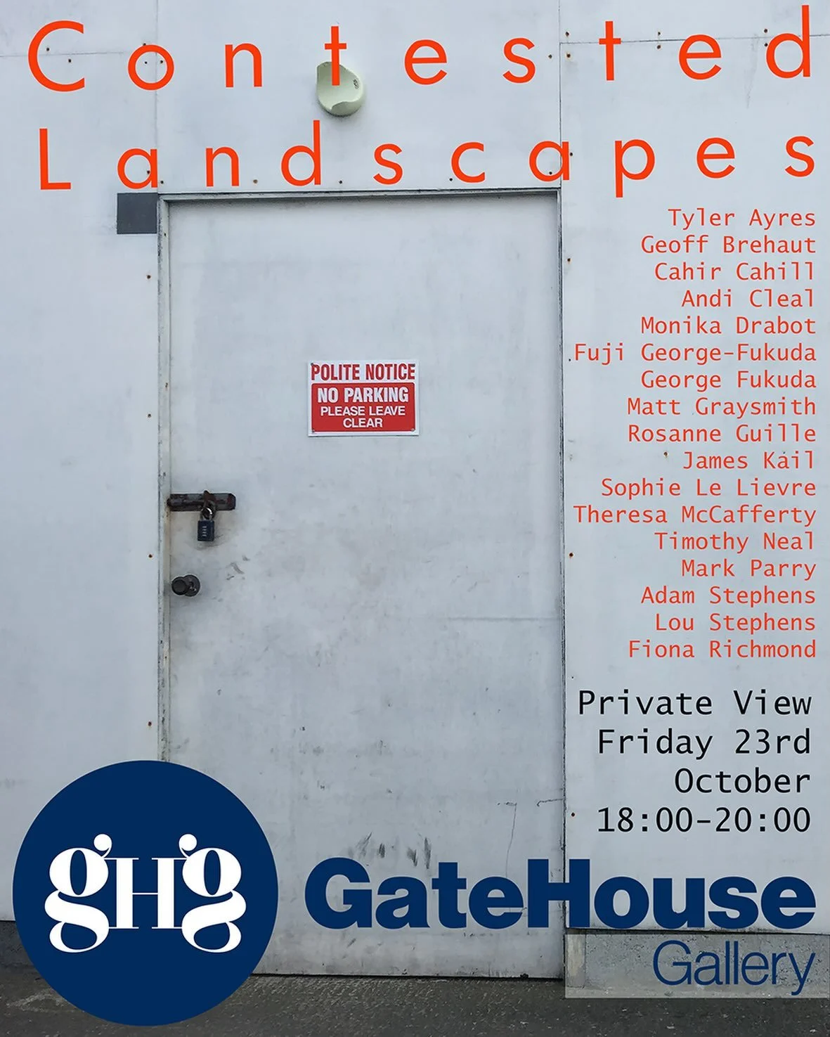 It&rsquo;s been great seeing the variety of work submitted for the Contested Landscapes exhibition which will be opening at the @gatehousegalleryec on Friday 23rd October. Do put the date in your diaries.