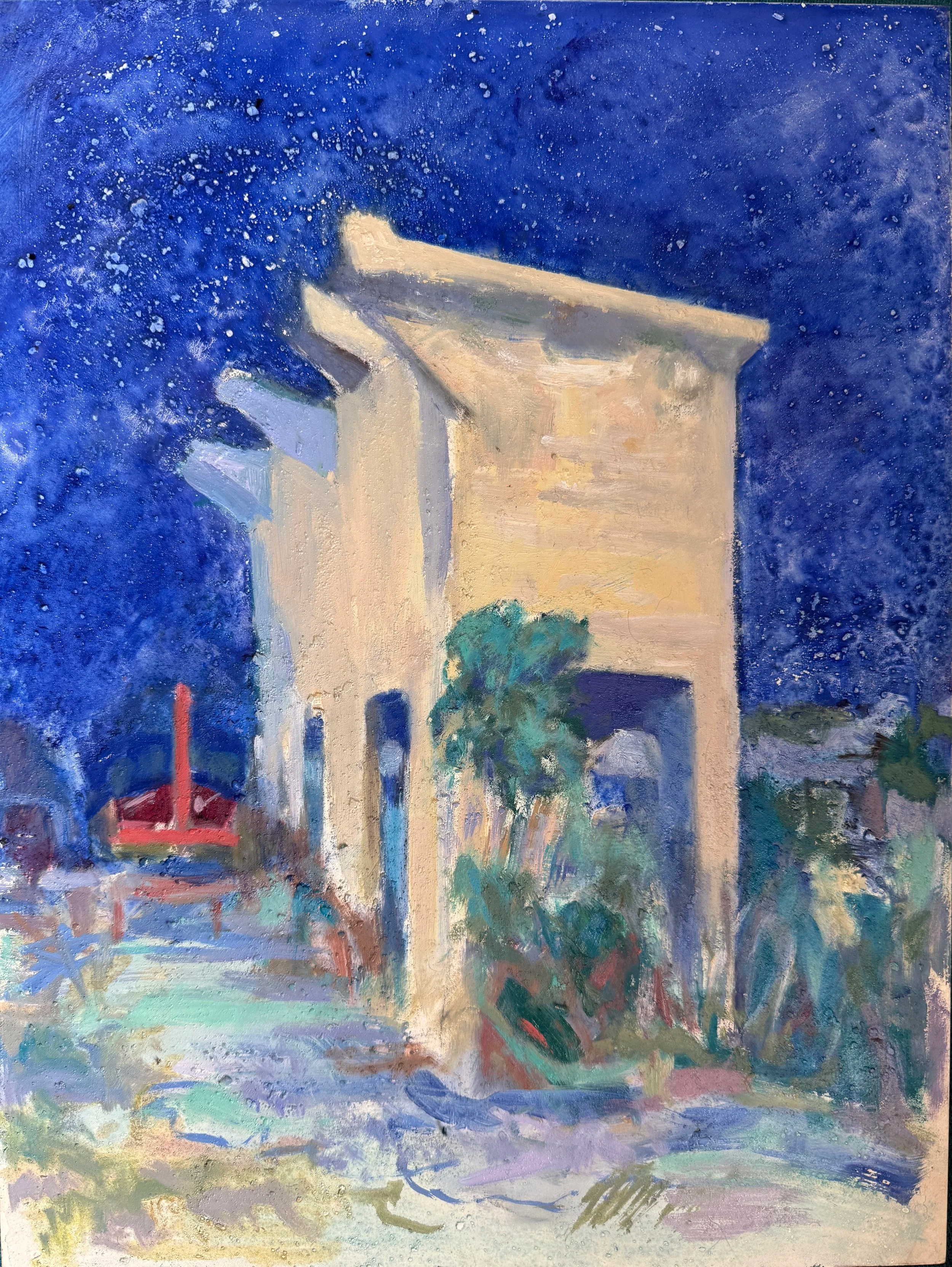 German Stone Crusher, 2026, oil on wood panel, 