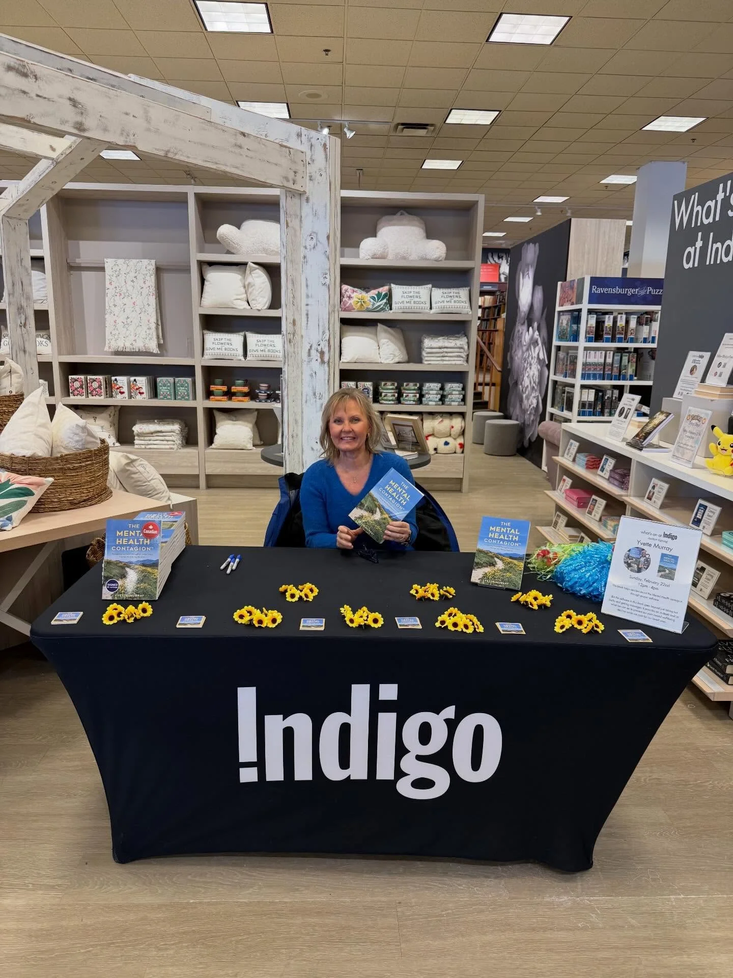 Honoured to contribute to chapter 8 of @yvettemmurray  The Mental Health Contagion.  Spent time at Pinecrest Indigo in Ottawa with Yvette chatting to folks today about prioritizing personal resilience while navigating a loved one&rsquo;s mental healt