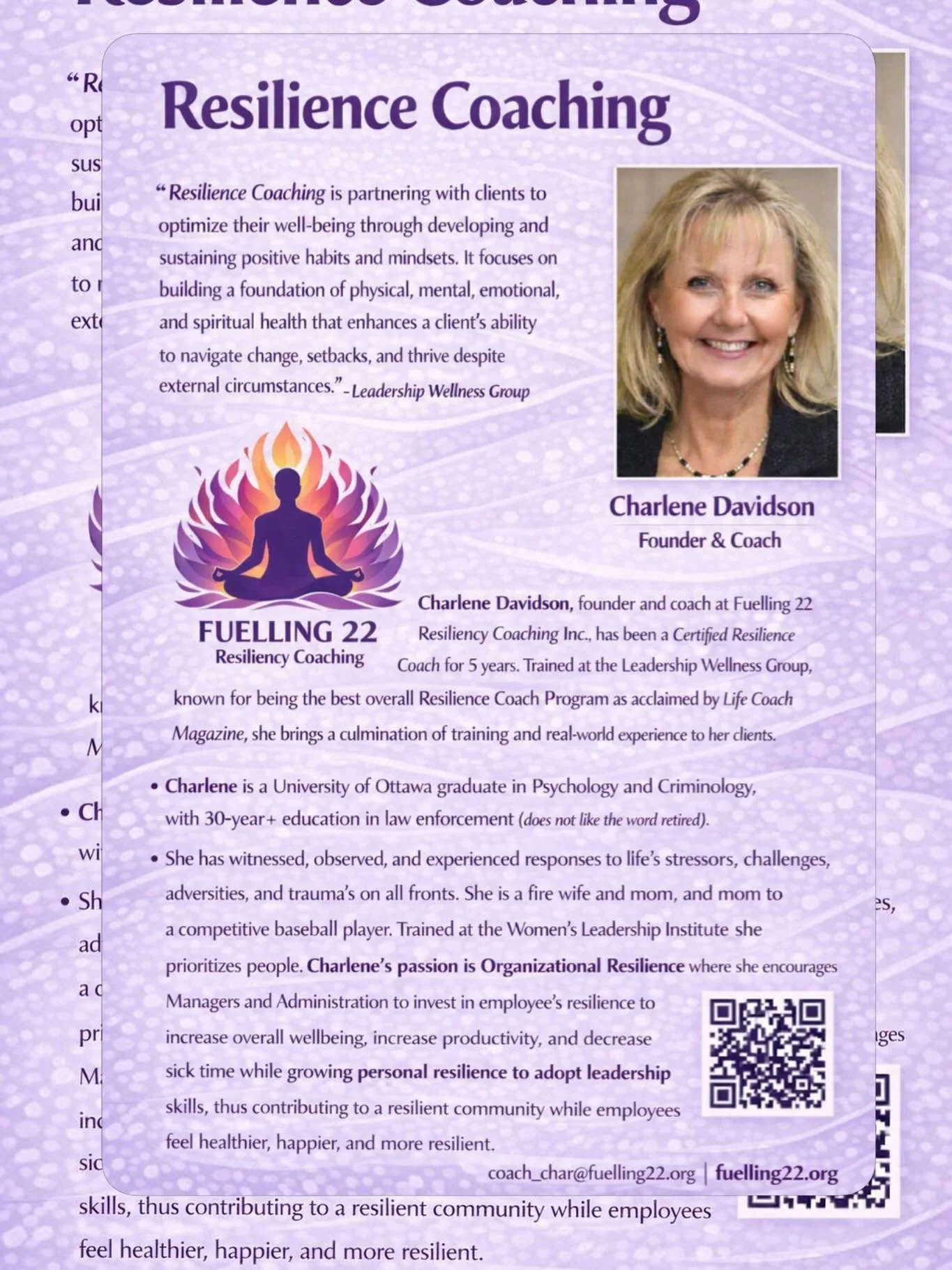 Honoured to have been included in Cohort 20 of @leadership_wellness Certified Resilience Coach program.  In the past 5 years since certifying the resilience conversation has grown worldwide.  My passion is Organizational Resilience where I encourage 