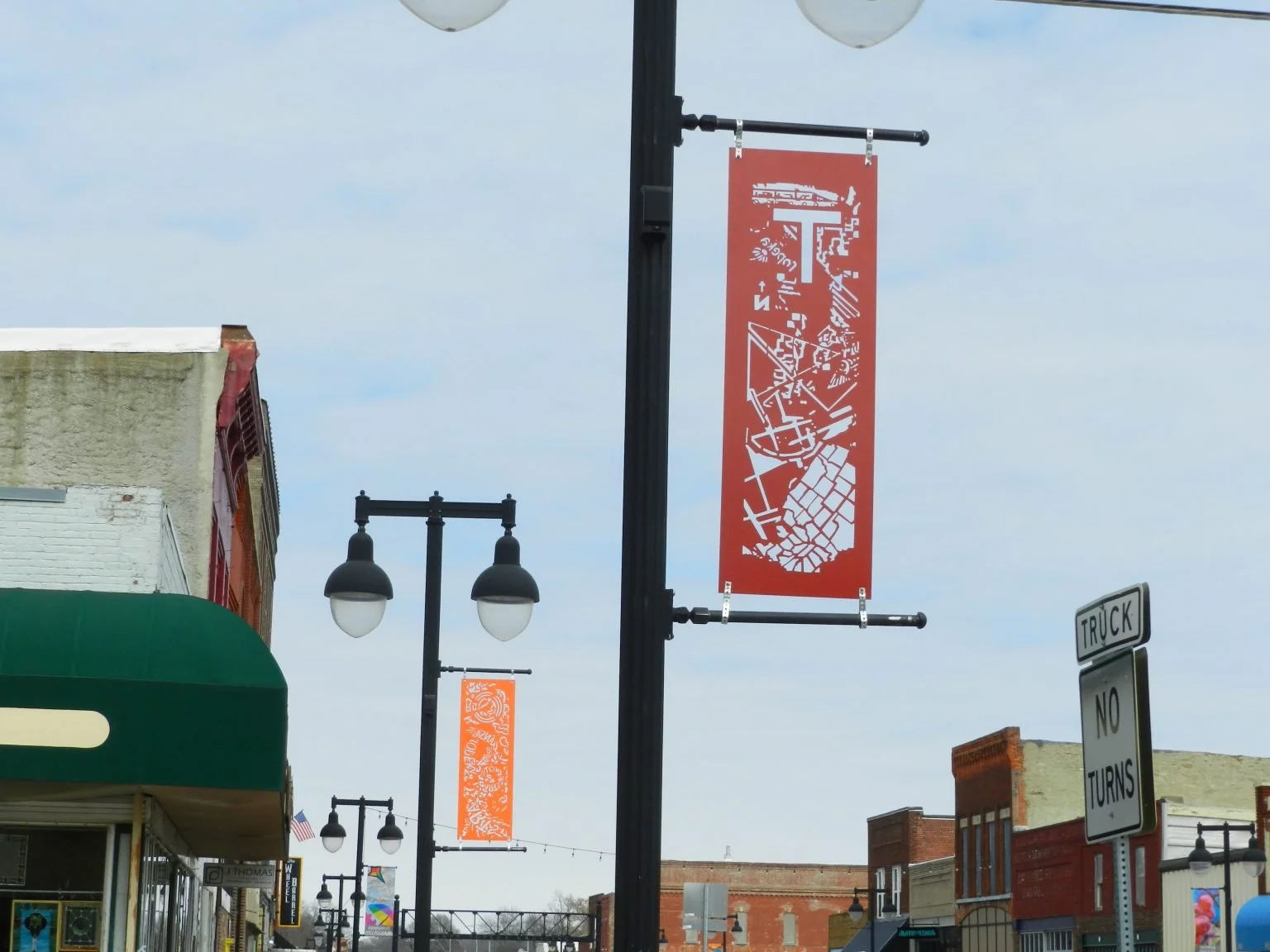 Metal Banners on Light Poles