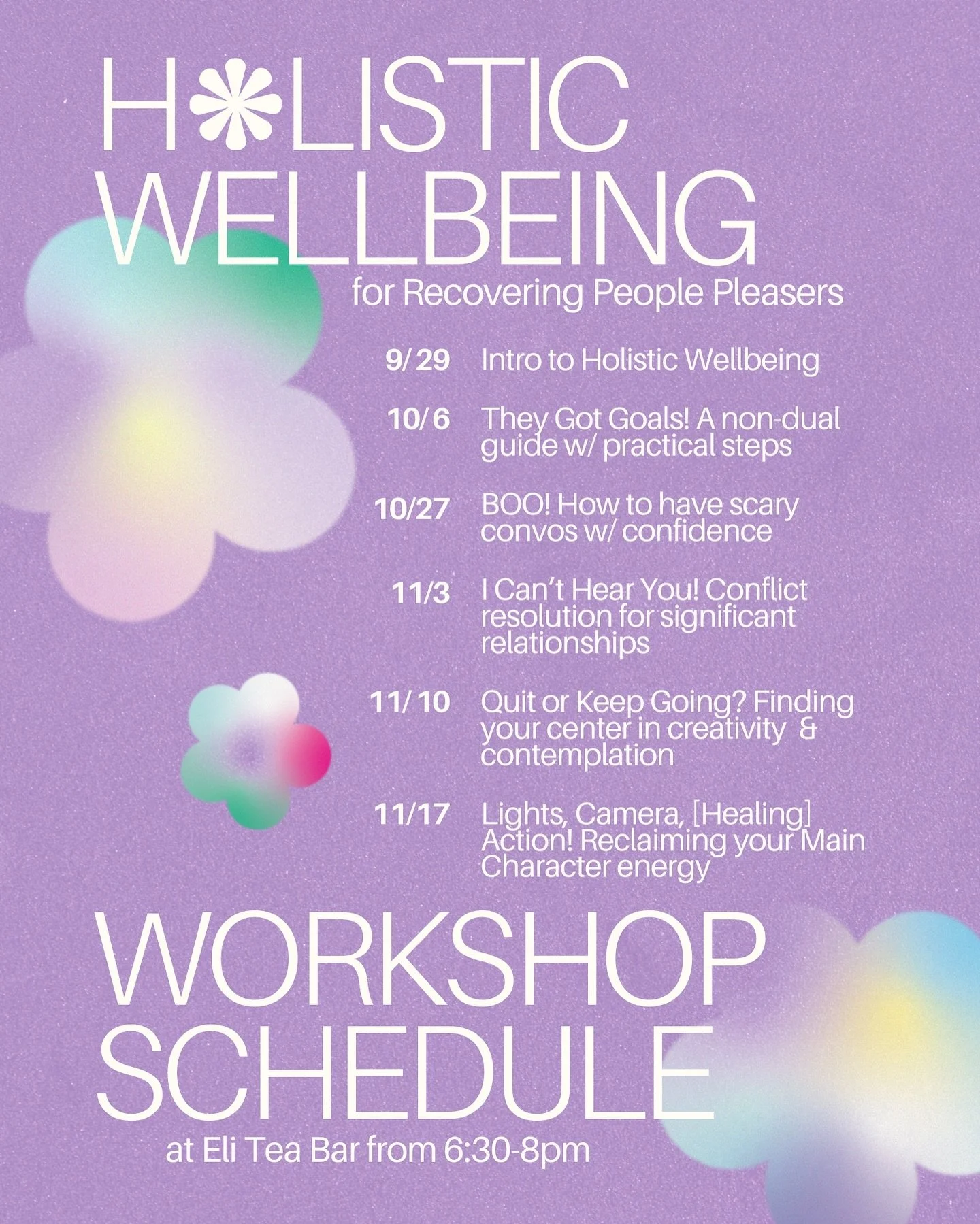 What&rsquo;re you doing this Sunday evening? 🌒 What if we met up at Eli Tea Bar for a sweet little workshop designed by your favorite #recoveringpeoplepleaser for other #queer cuties along their #selfhealing journey? 🌱✨
.
No stress. No pressure. Ju