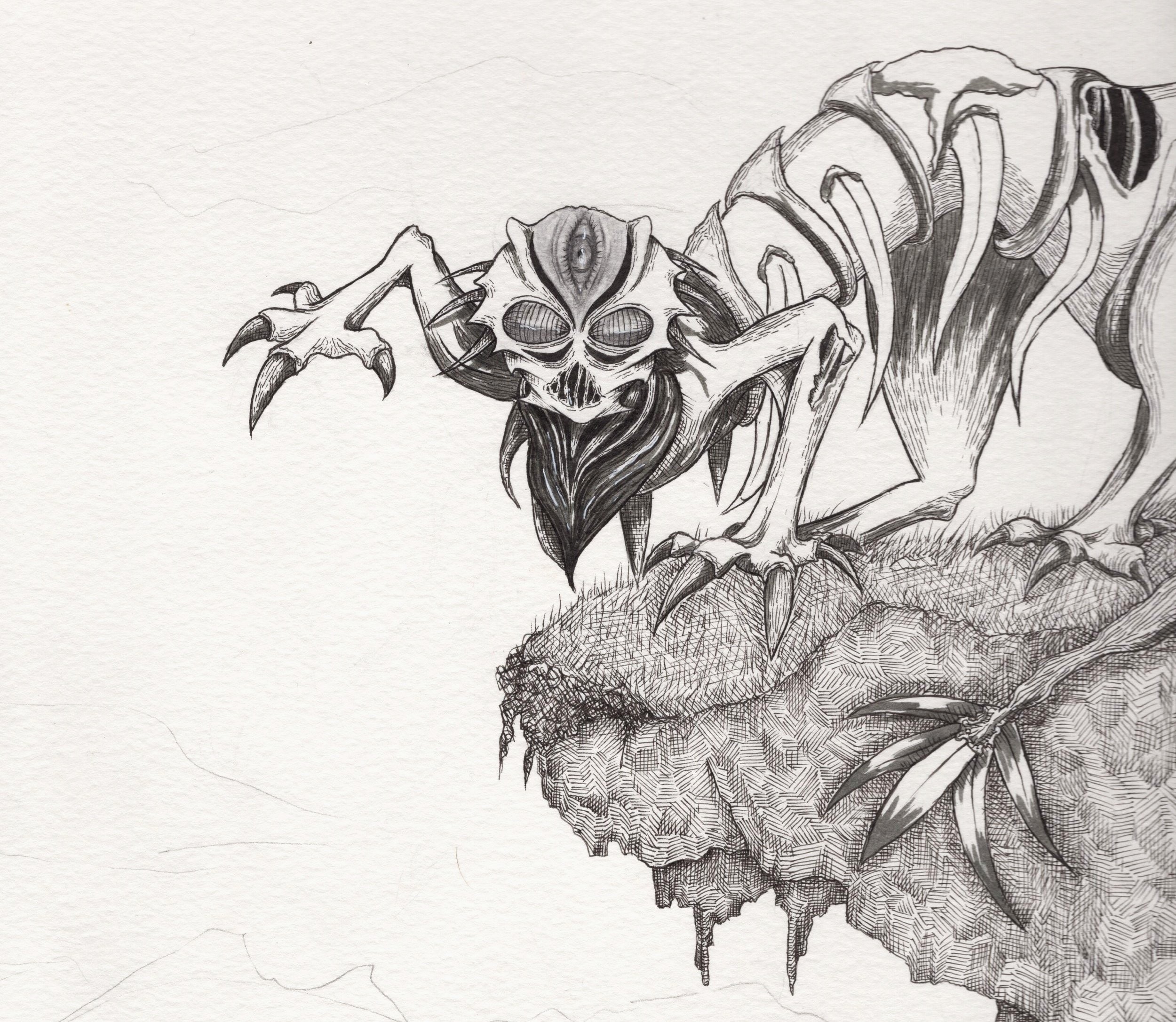 Monster on a cliff