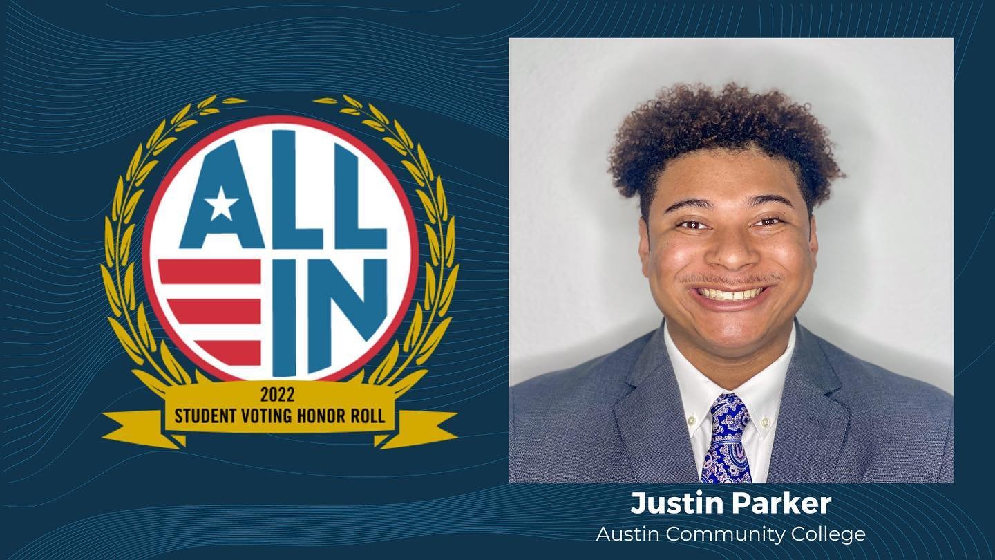I&rsquo;m honored to be recognized on the Student Voting Honor Roll by @allintovote ! I&rsquo;m committed to increasing college student voting at @accdistrict . Take a moment to join me and register to vote at the link in my bio (allintovote.org). #A