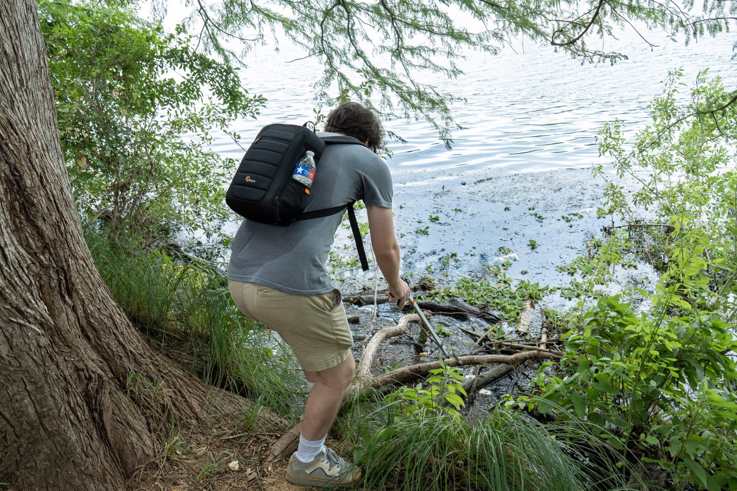 Parker Film House participating in a Lady Bird Lake cleanup as part of MLS All-Star Week 2025 community outreach in Austin.