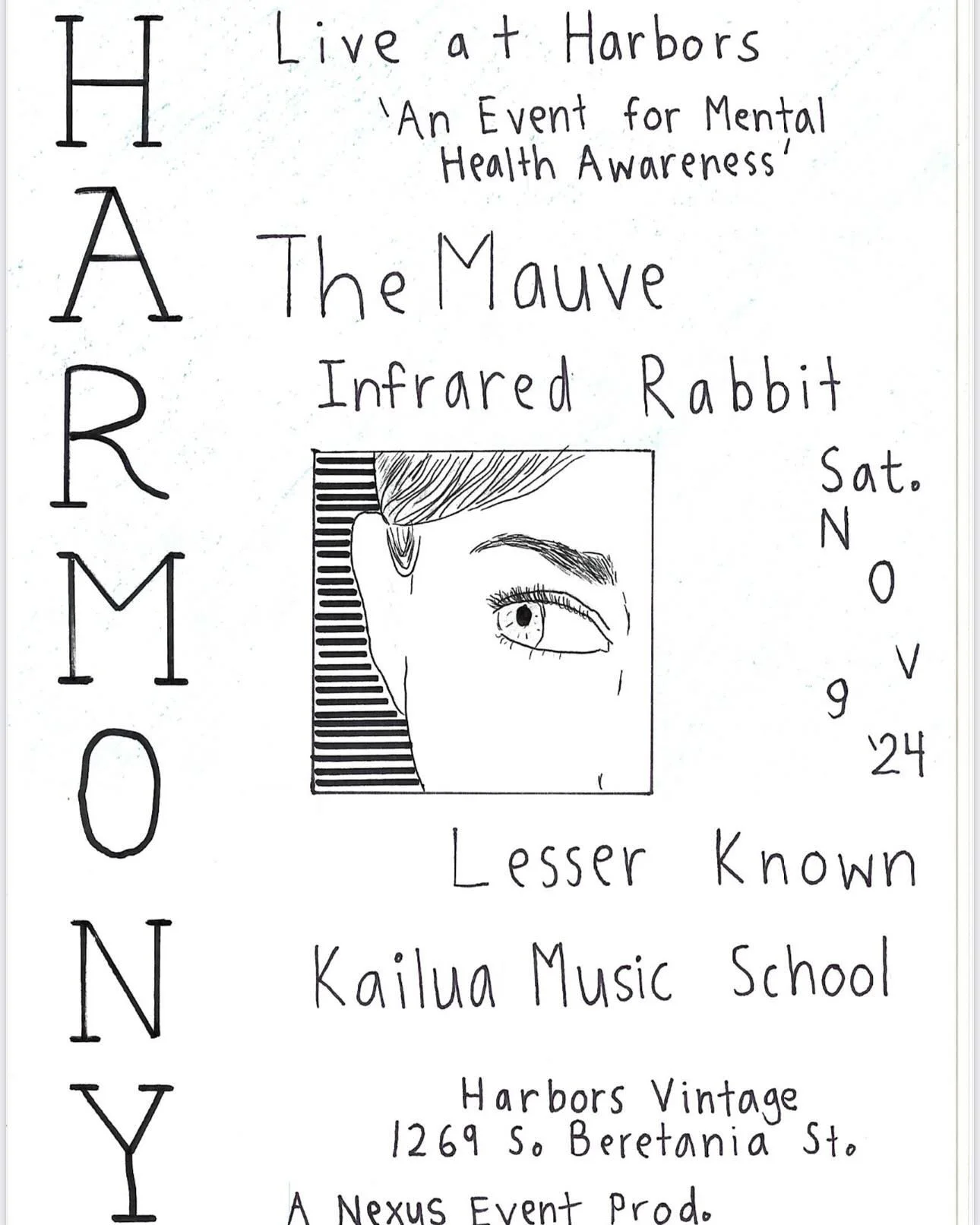 Playing  11/9 @harborsvintage for @nexusevents.rocks come say hi.
Flyer by @bore_us