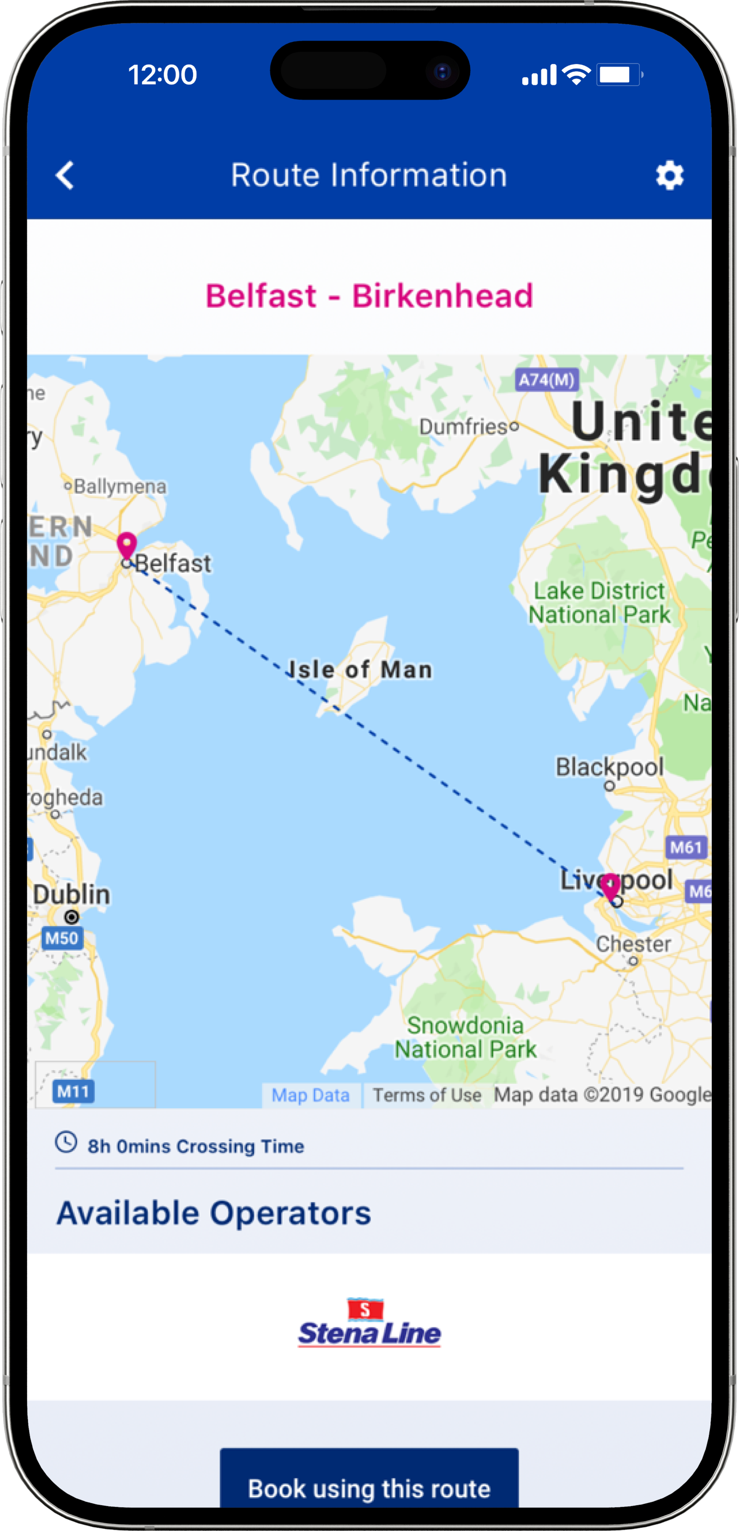 derry bros shipping route information