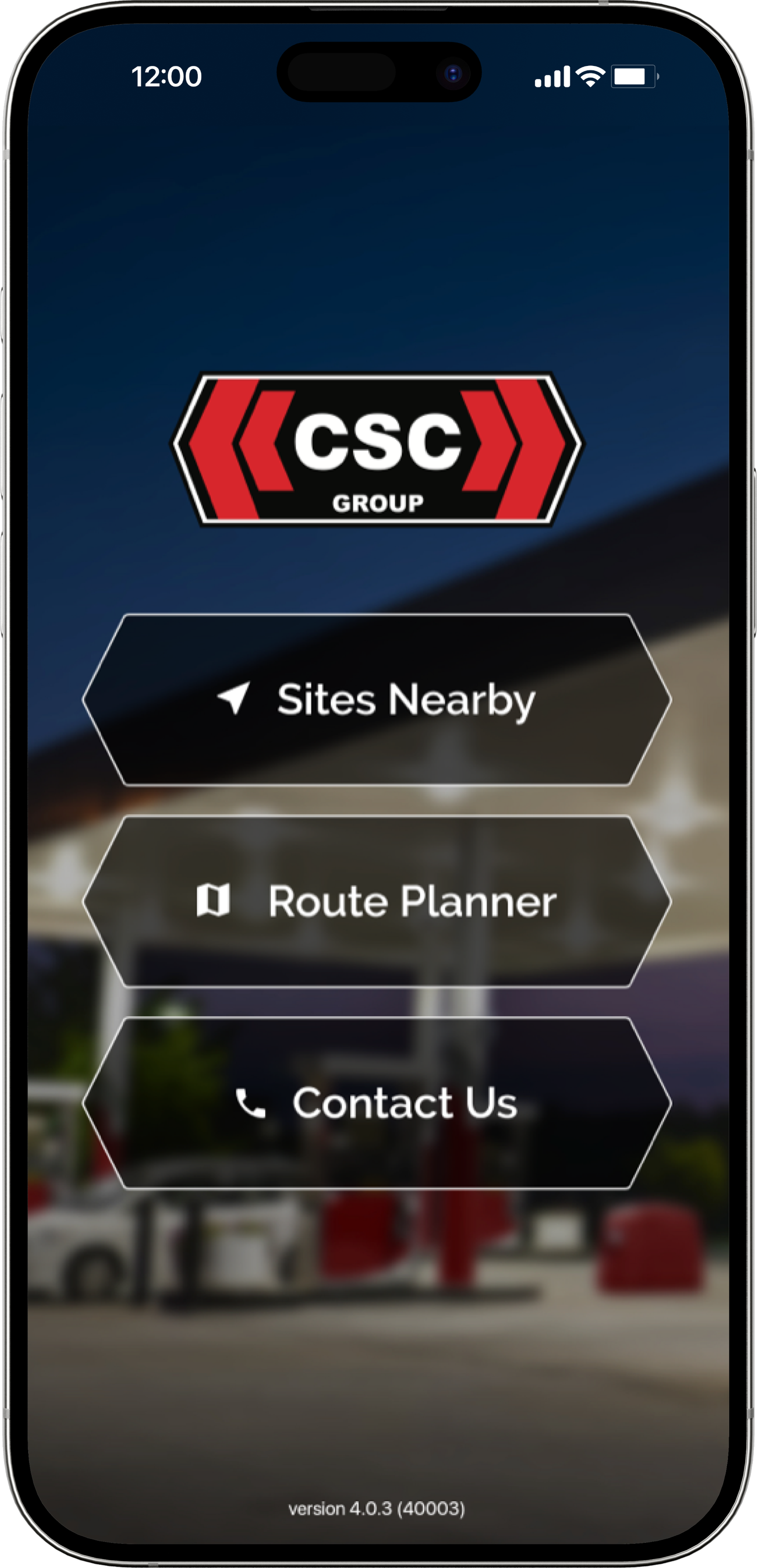csc fuels app dashboard