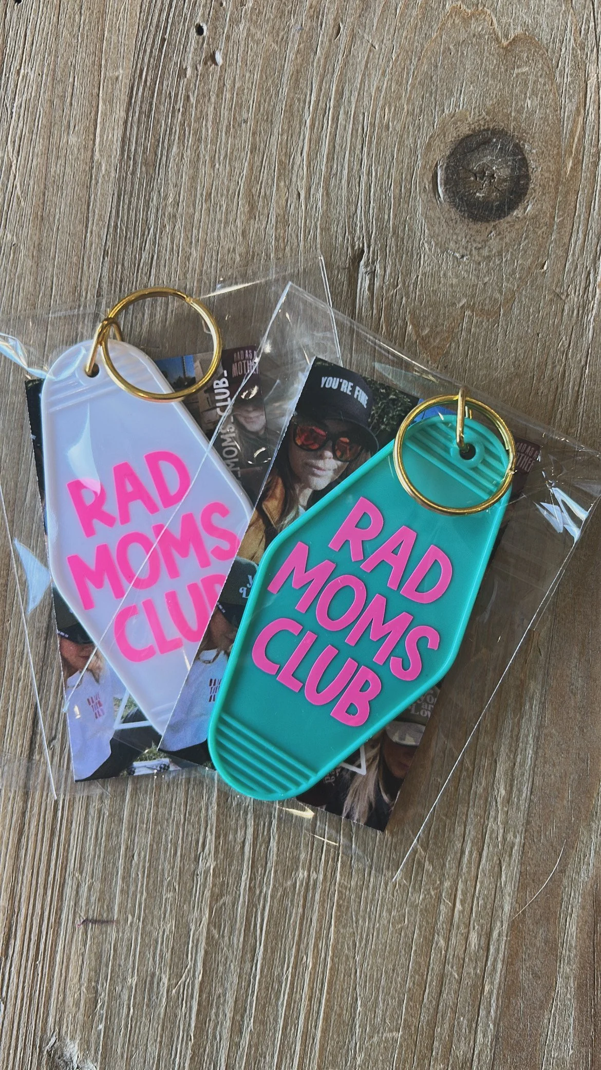 Rad Moms Club Motel Keychain