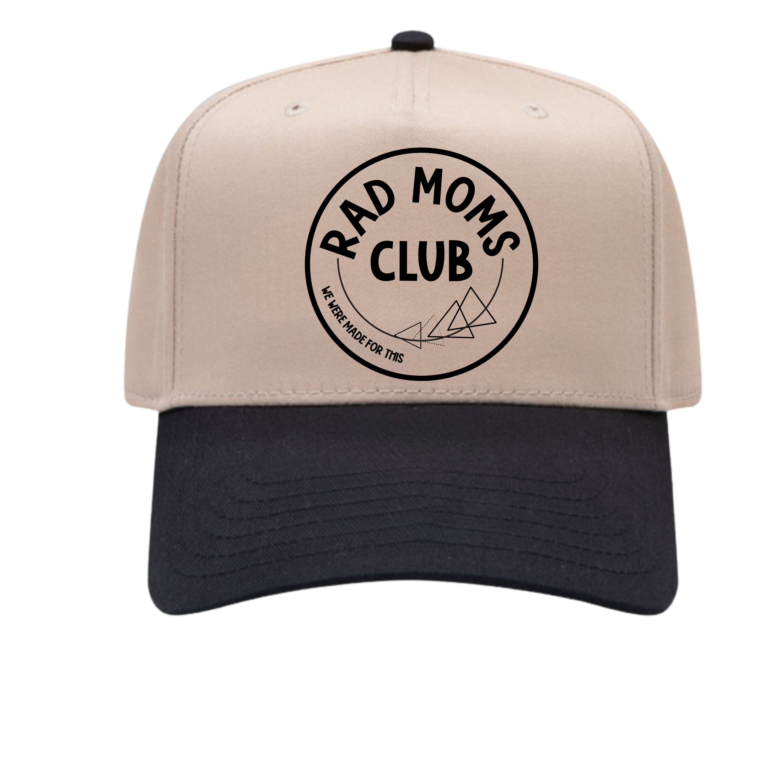 RMC Triangle Circle Trucker - Tan and Blk - Front.png