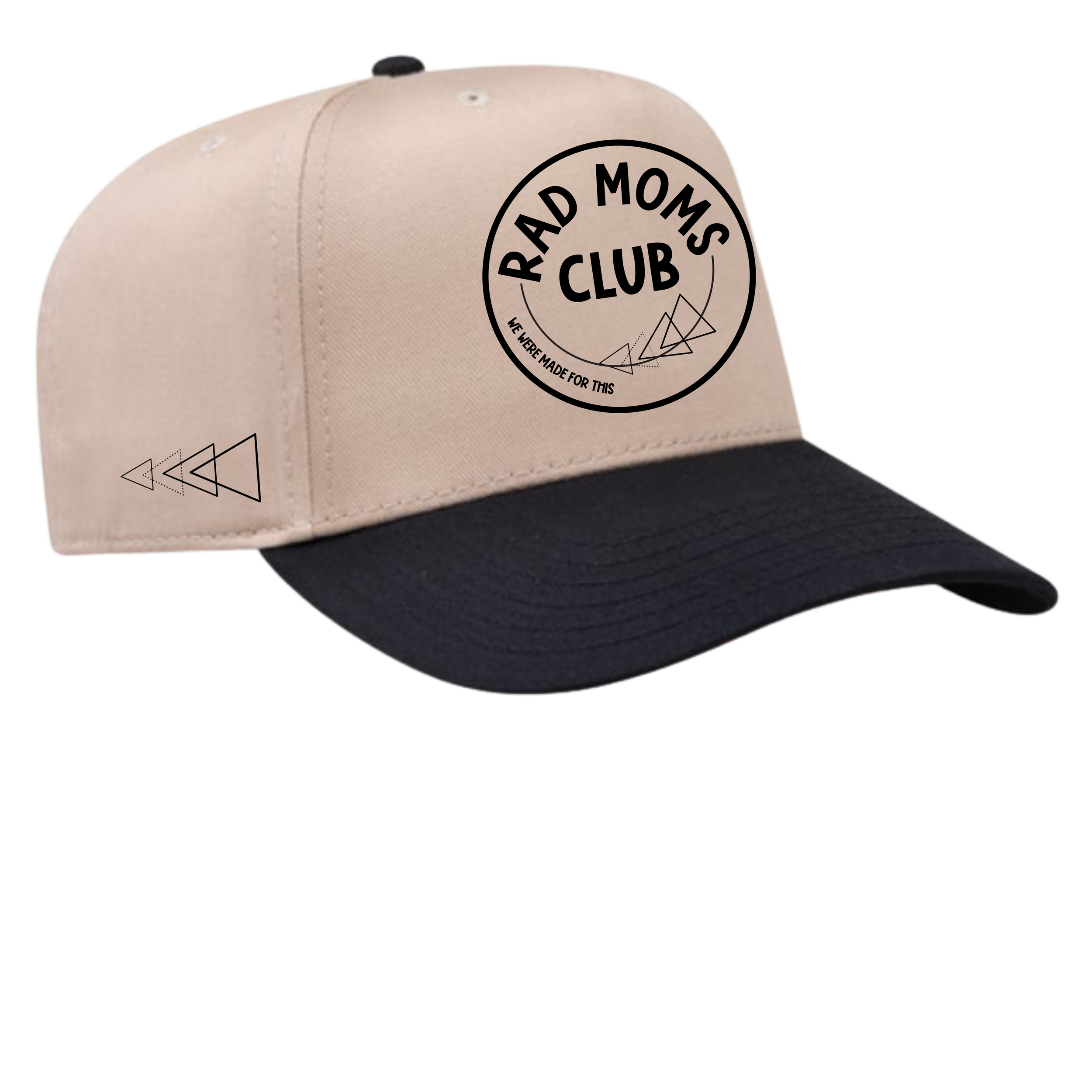 RMC Triangle Circle Trucker - Tan and Blk - Side.png