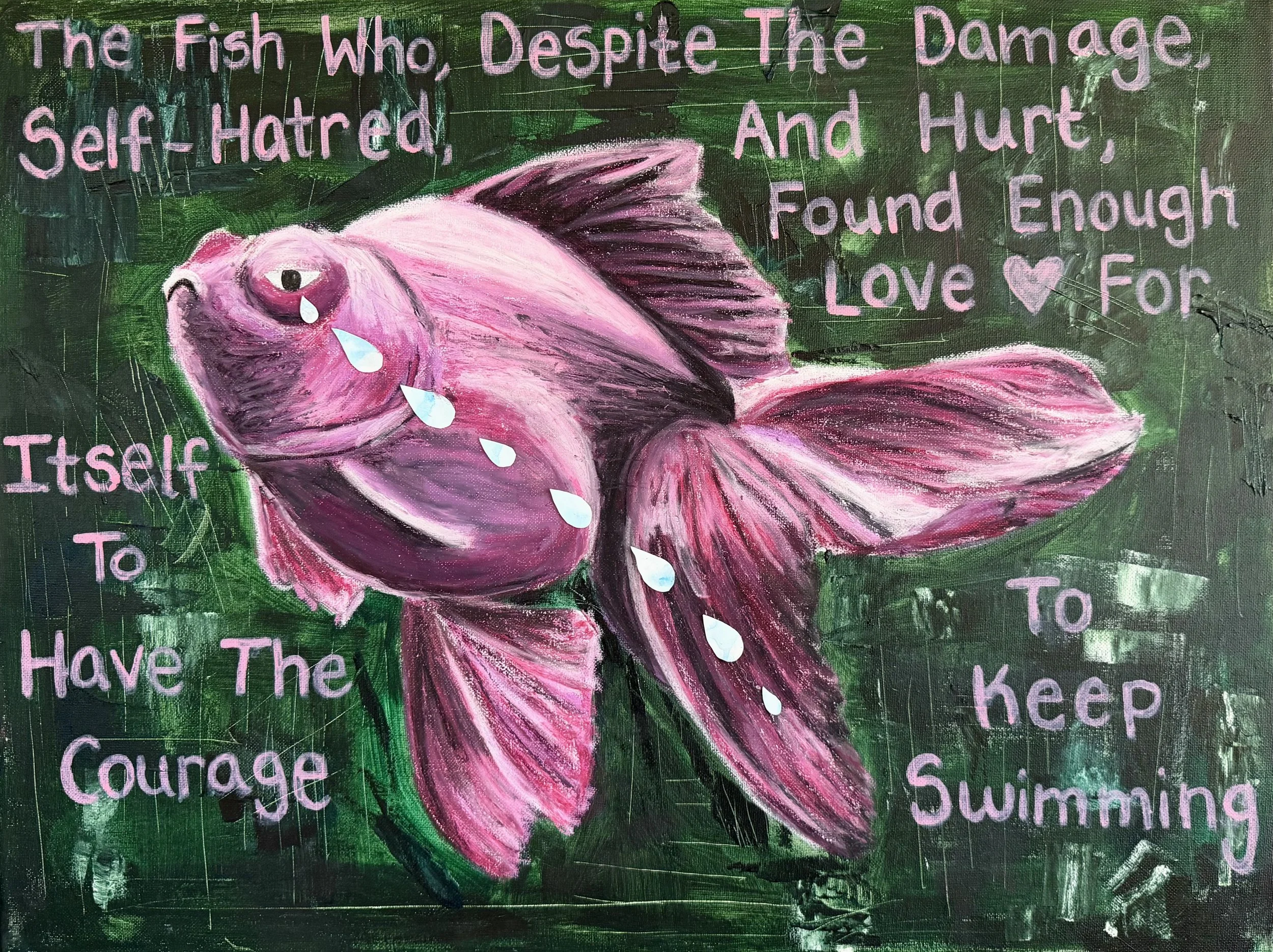 24 x 18 Acrylic & Oil Pastel on Canvas