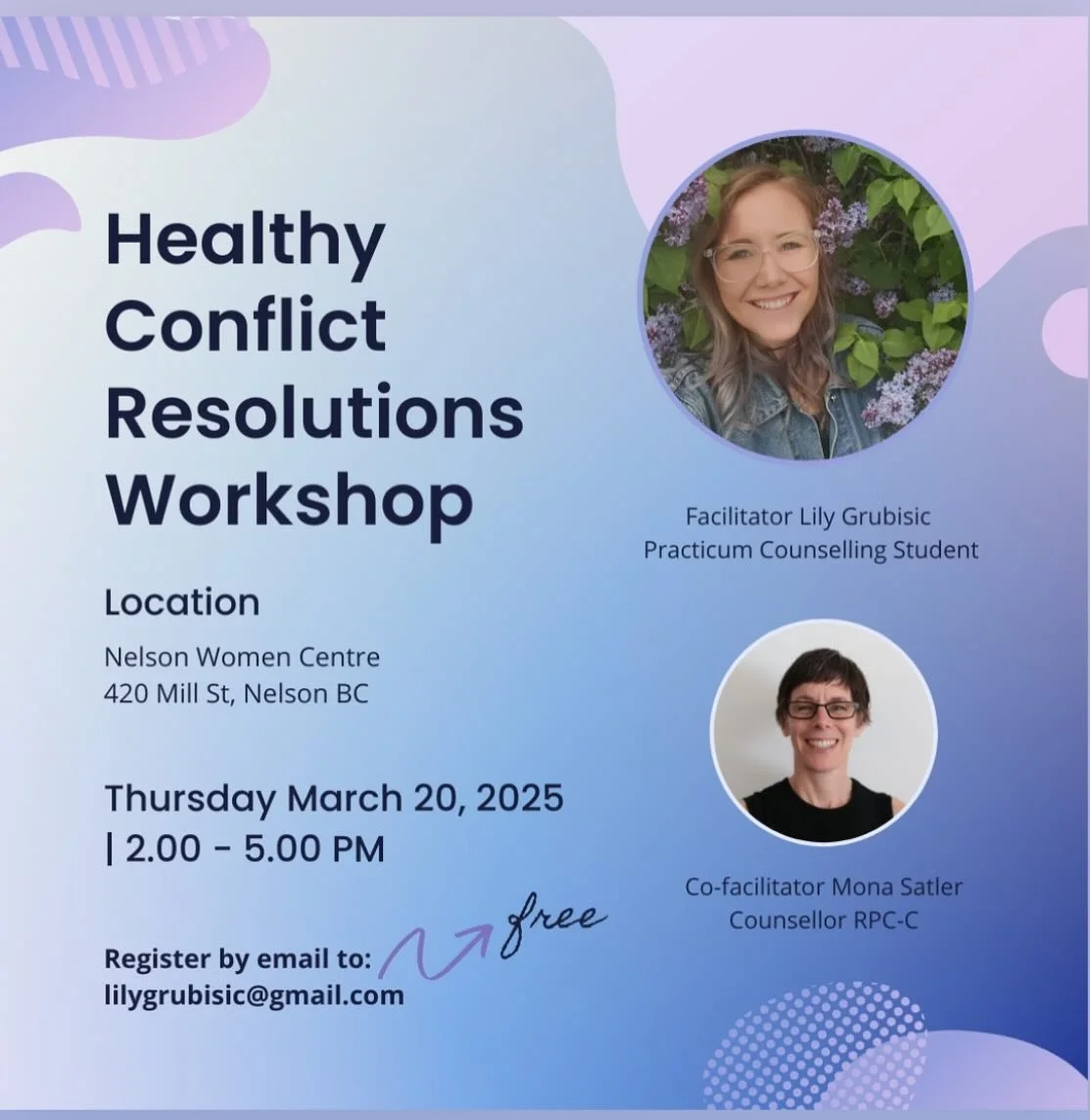 ✨ Healthy Conflict Resolution Workshop ✨

💭 Do you struggle with navigating conflict in a healthy way?
💭 Feeling drained by burnout and emotional fatigue?
💭 Want to build confidence in handling tough conversations?

Join us for an empowering Healt