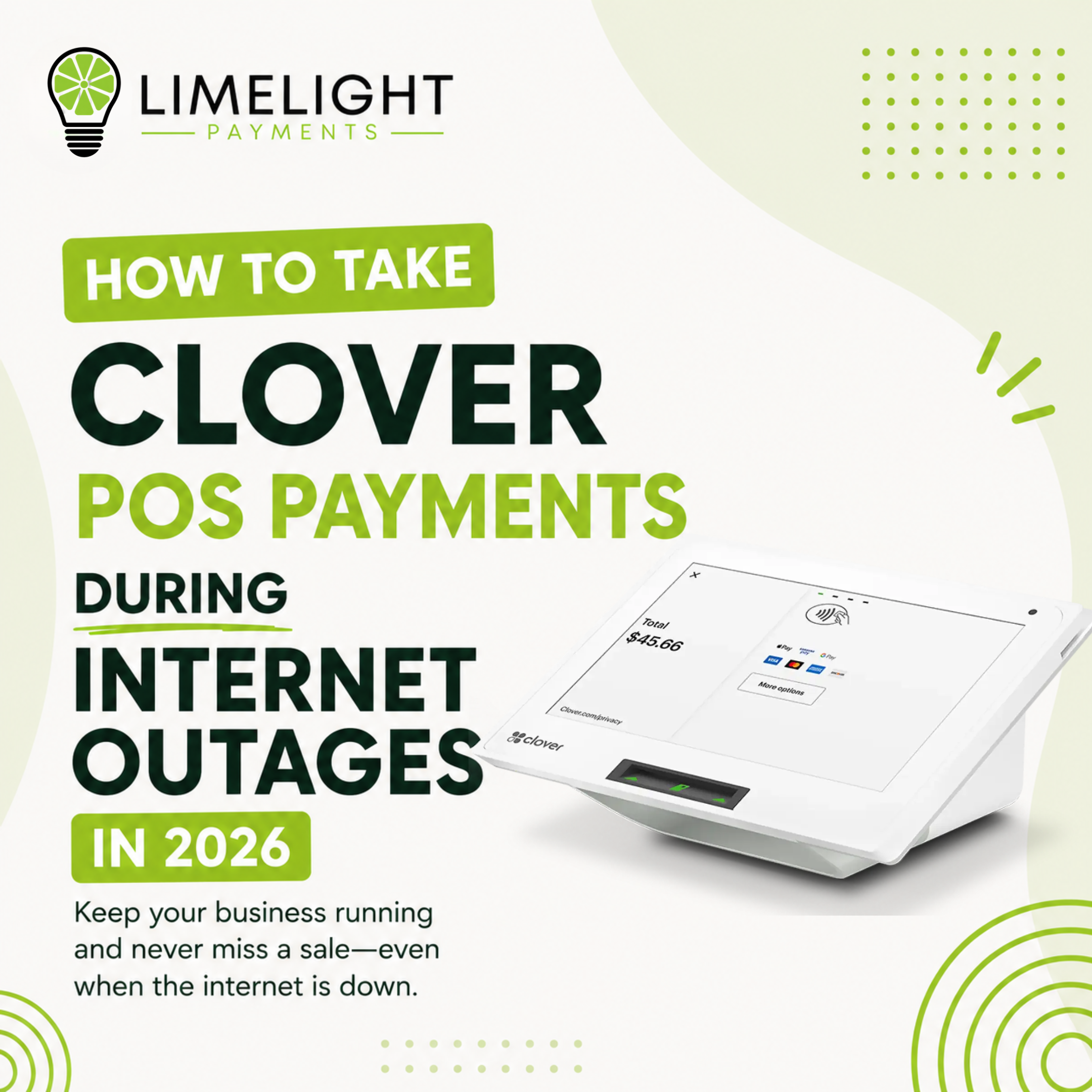 How to Take Clover POS Payments During Internet Outages