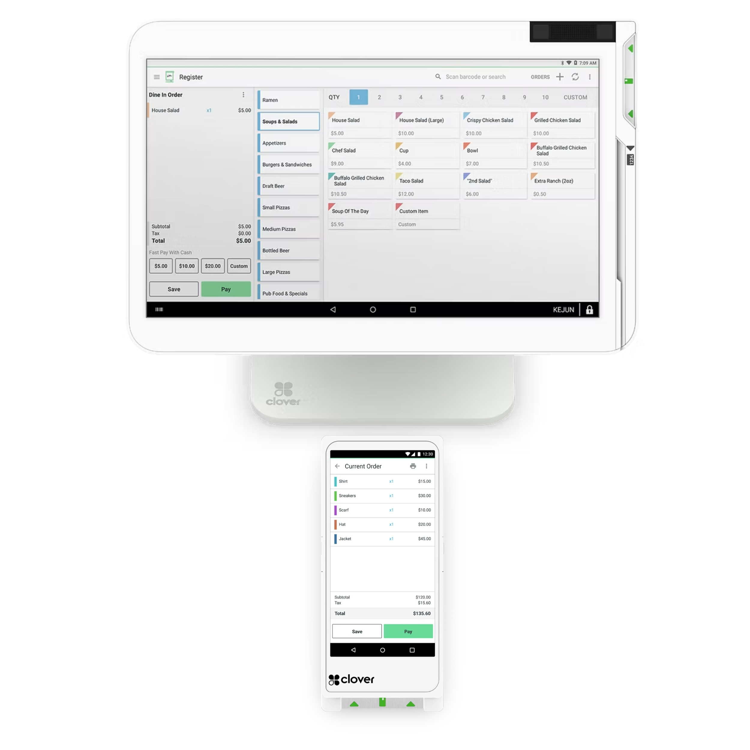Clover Station Solo + Flex Refurbished Restaurant POS Bundle | All-in ...